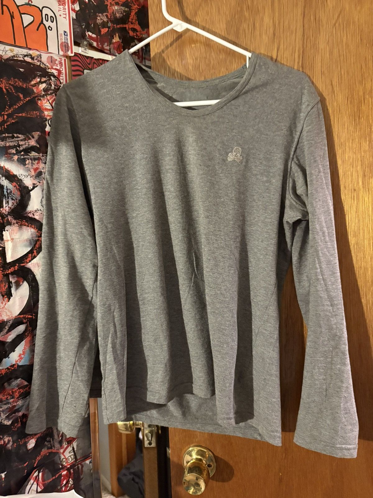 Roen Roen Gray Small Skull Long Sleeve Size US S / EU 44-46 / 1 - 1 Thumbnail