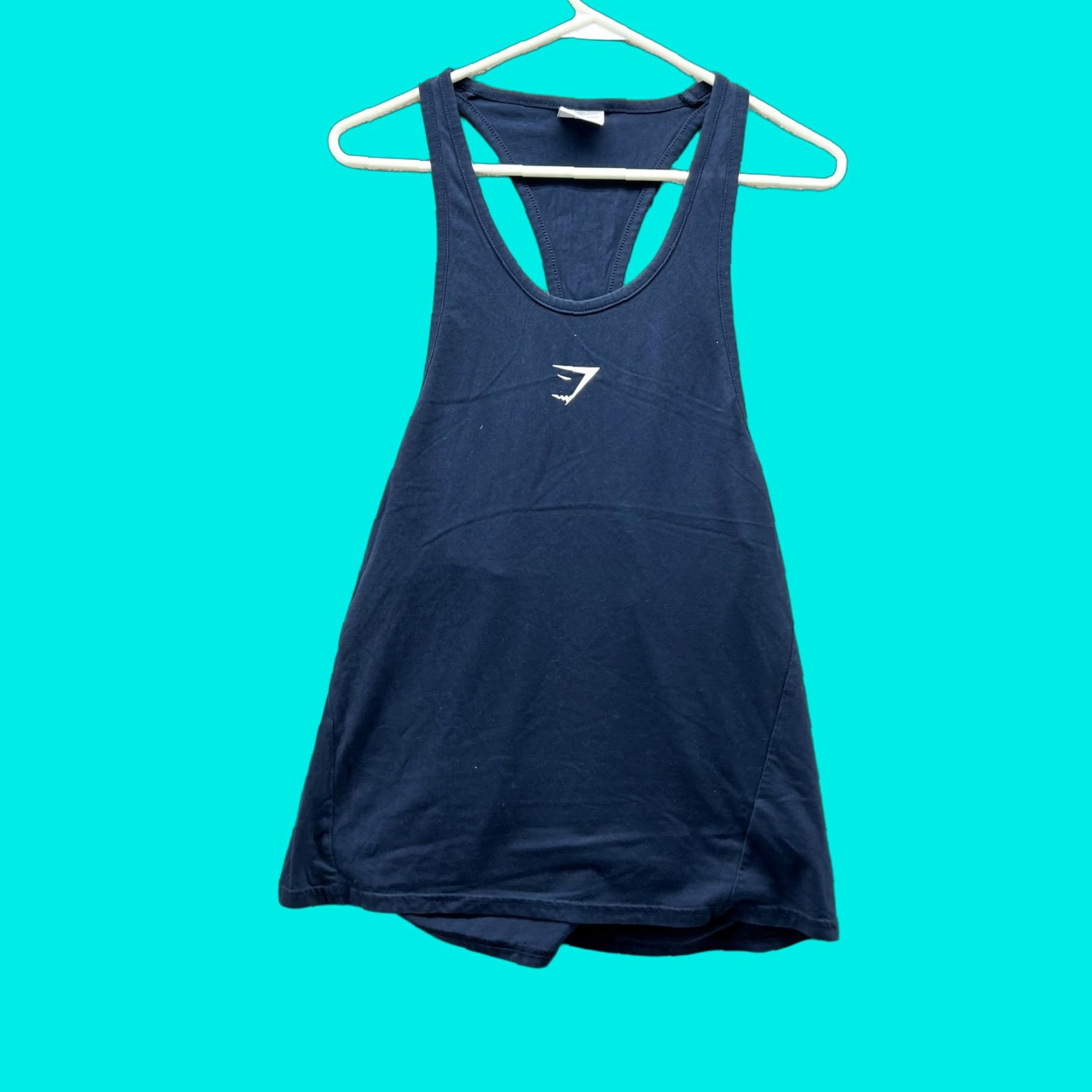 Gymshark Gymshark Shirt Women Medium Tank Blue Navy Sleeveless Racerback Cotton Knit Tank Top Ballpark Basic All Seasons Mens Womens Girls Boys? Size M / US 6-8 / IT 42-44 - 1 Thumbnail