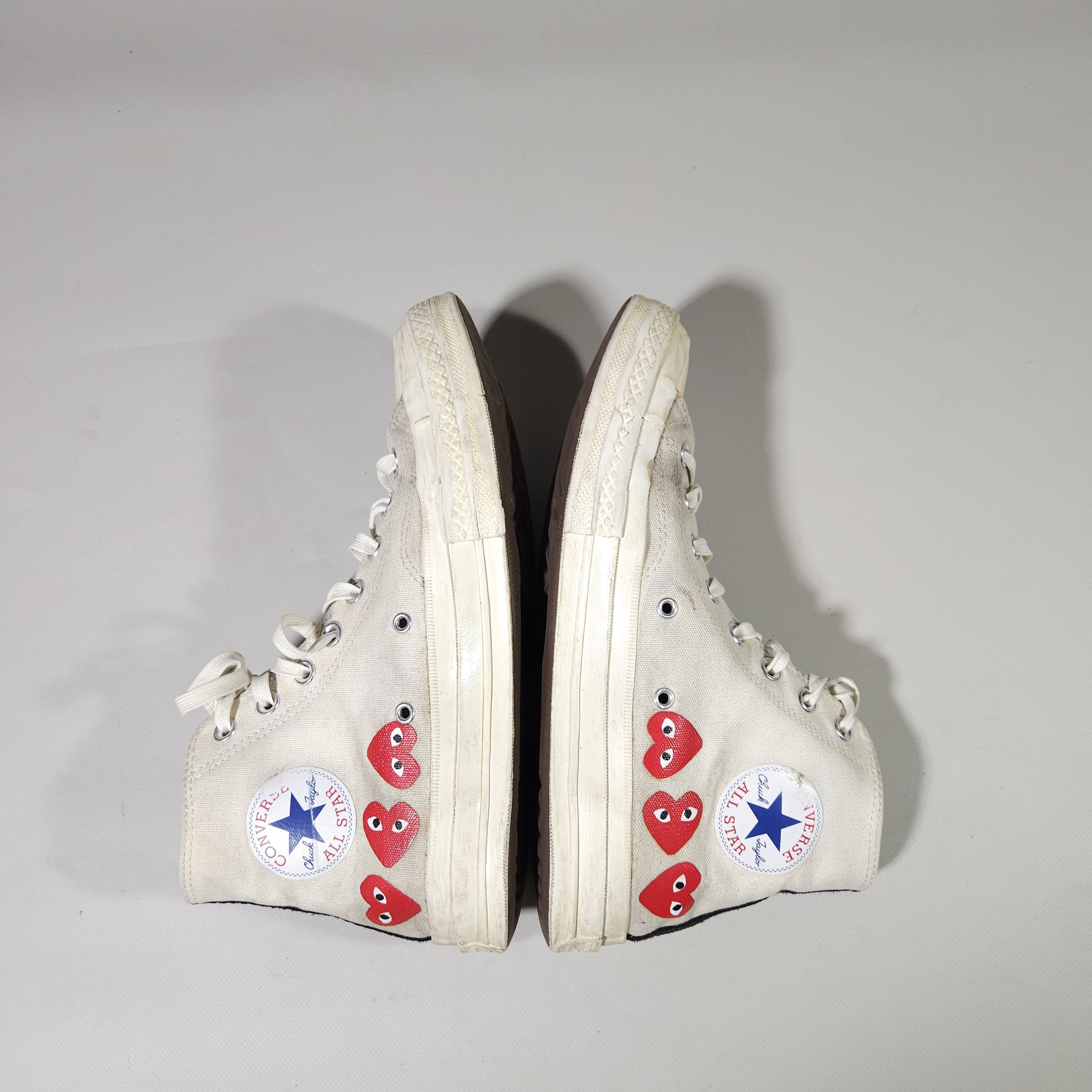 Comme des Garcons × Comme des Garcons PLAY × Converse Converse x Comme Des Garcons Play Hearts High Top Shoes US 8 Size US 8 / EU 41 - 3 Thumbnail