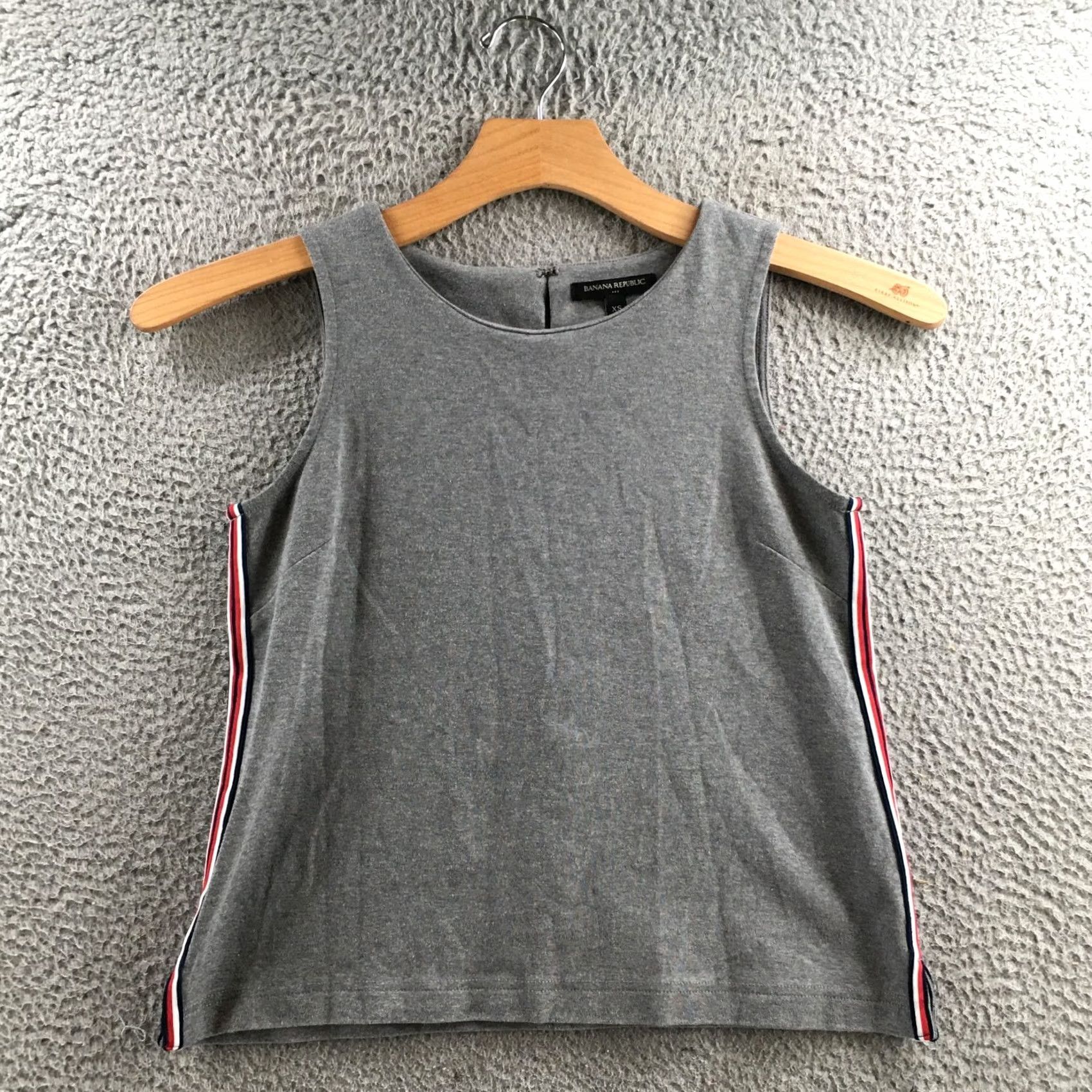 Banana Republic Banana Republic Womens XS Gray Cotton Blend Sleeveless Scoop Neck Tank Top Size XS / US 0-2 / IT 36-38 - 2 Thumbnail