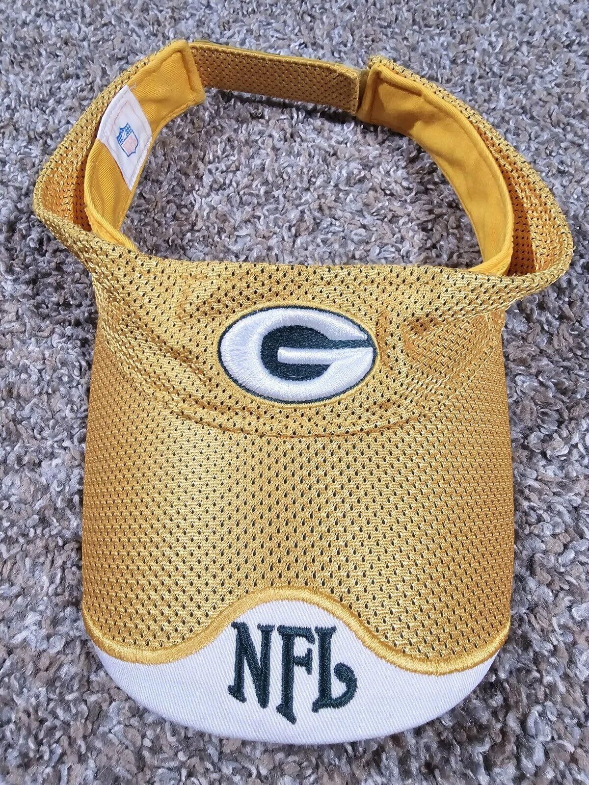 NFL Green Bay Packers Gold yellow mesh Strapback visor hat Size ONE SIZE - 2 Thumbnail