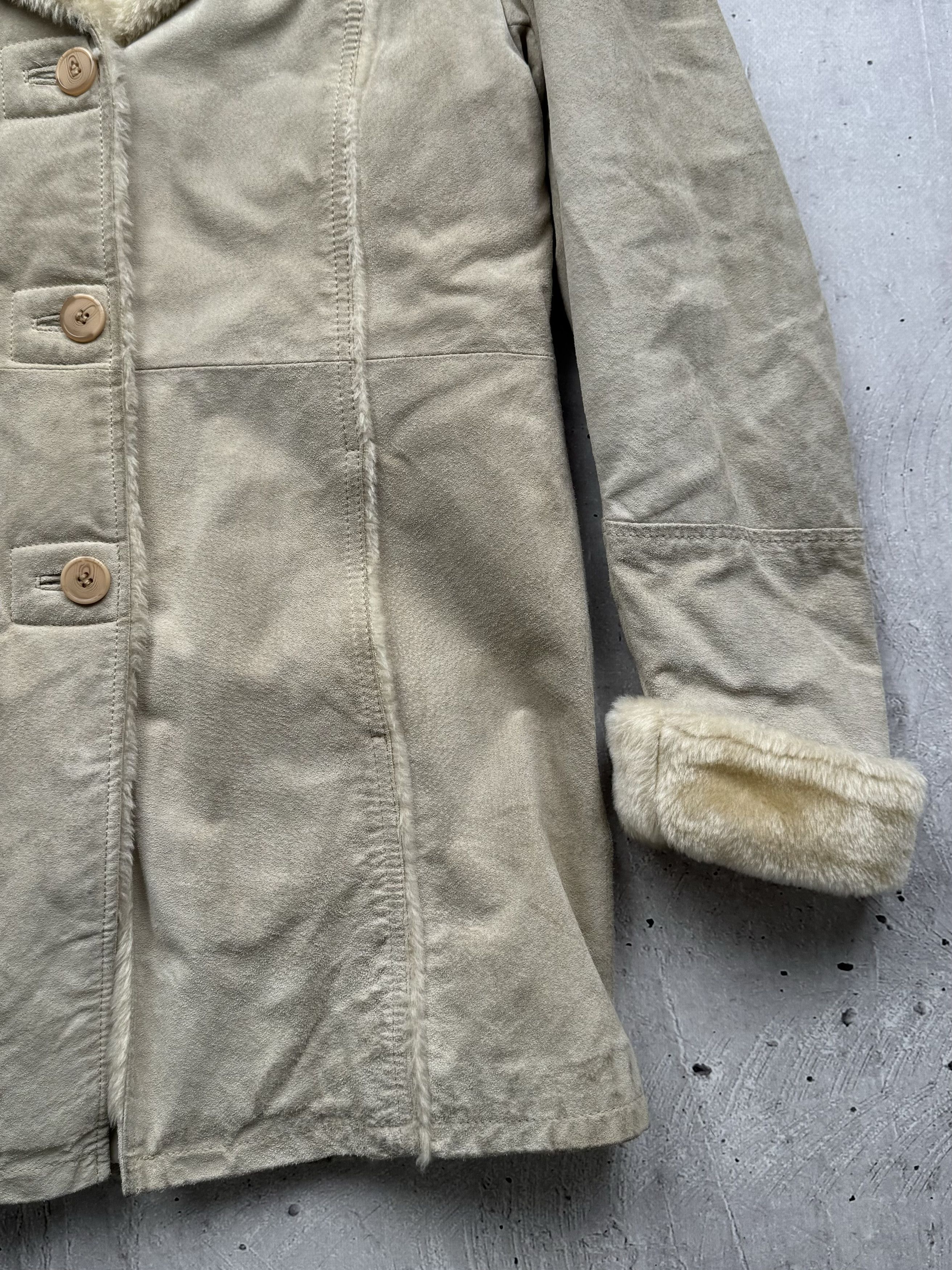 Genuine Leather × Vintage Vintage Real Leather Coat With Faux Fur Collar Size XS / US 0-2 / IT 36-38 - 5 Thumbnail