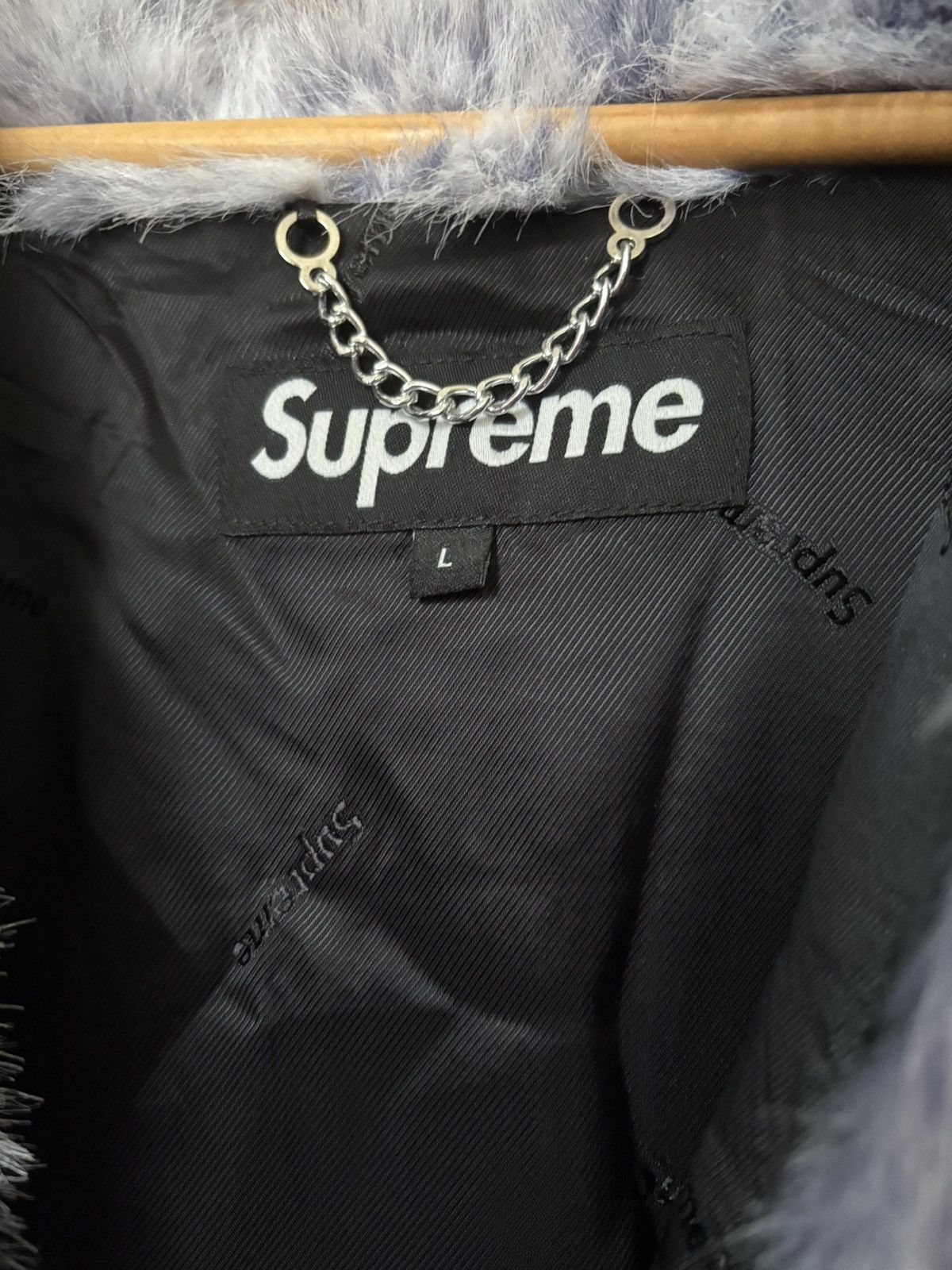 Supreme Supreme SS22 Faux Fur Hooded Coat Purple Size US L / EU 52-54 / 3 - 4 Thumbnail