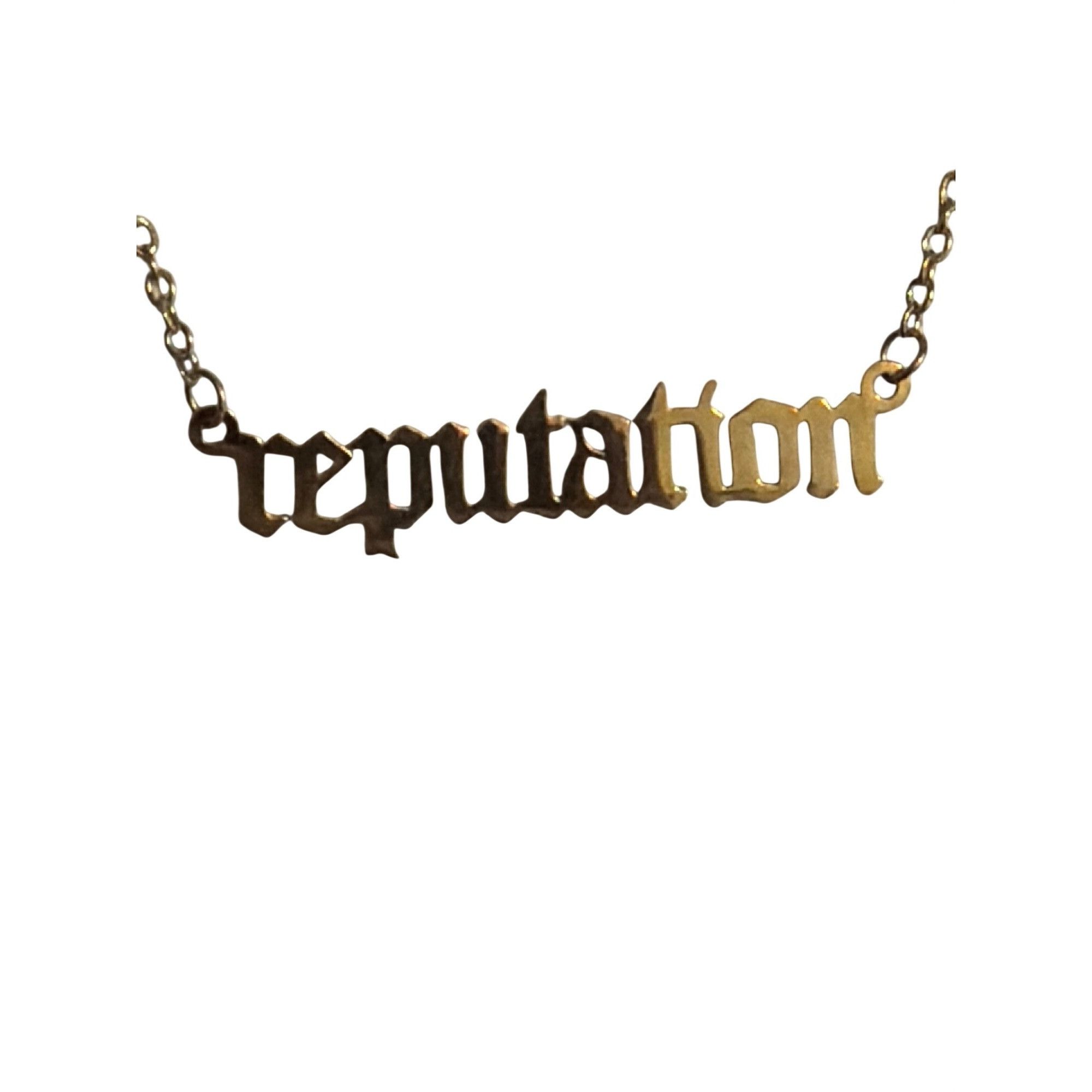 Other Gold Tone Reputation Taylor Script Script Pendant Necklace A Size ONE SIZE - 2 Thumbnail