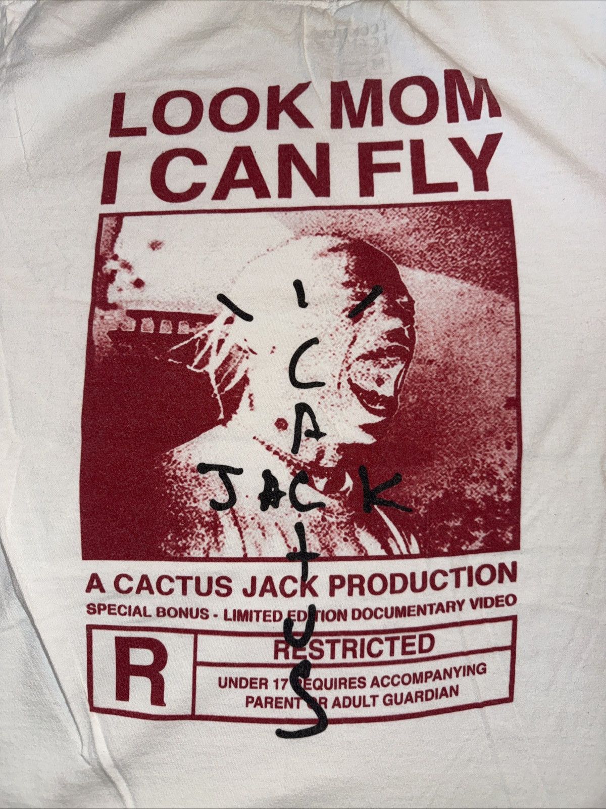 Travis Scott Cactus Jack Travis Scott Look Mom I Can Fly Tee Size Medium Size US M / EU 48-50 / 2 - 2 Thumbnail