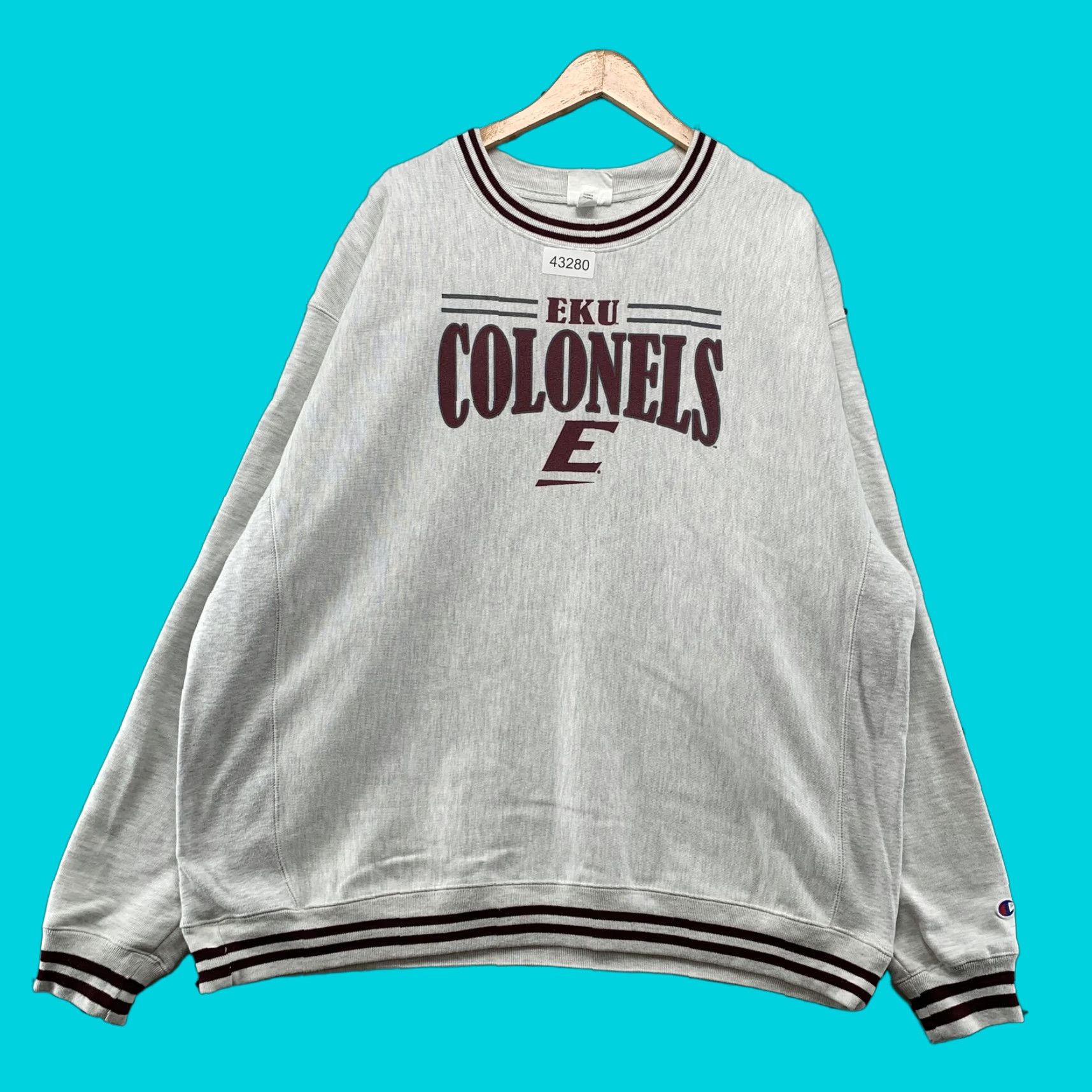 Champion VINTAGE Champion EKU Colonels Crewneck Sweatshirt Mens 2XL Gray Reverse Weave Sweatshirt Size US XXL / EU 58 / 5 - 1 Thumbnail