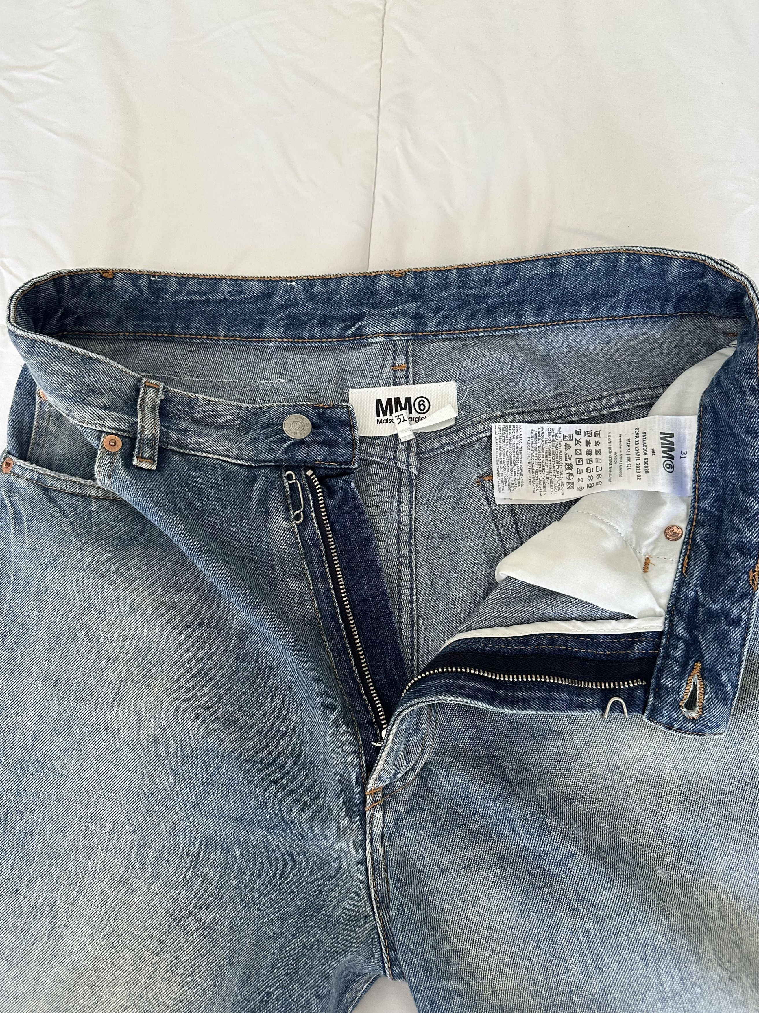 MM6 MM6 Maison Margiela Irregular Seam Jeans Size US 31 - 2 Thumbnail