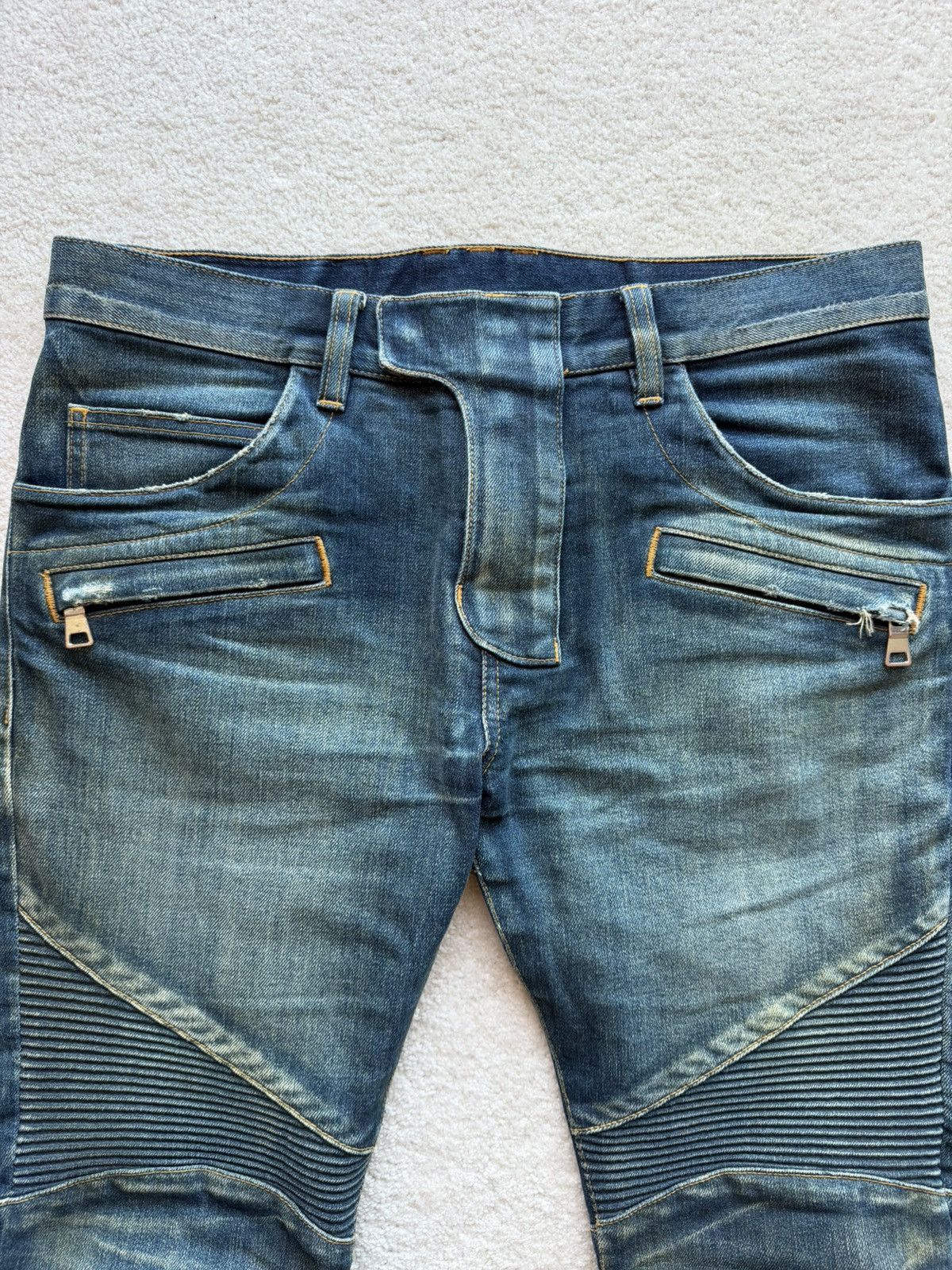 Balmain BALMAIN BIKER DENIM JEANS Size US 30 / EU 46 - 2 Thumbnail