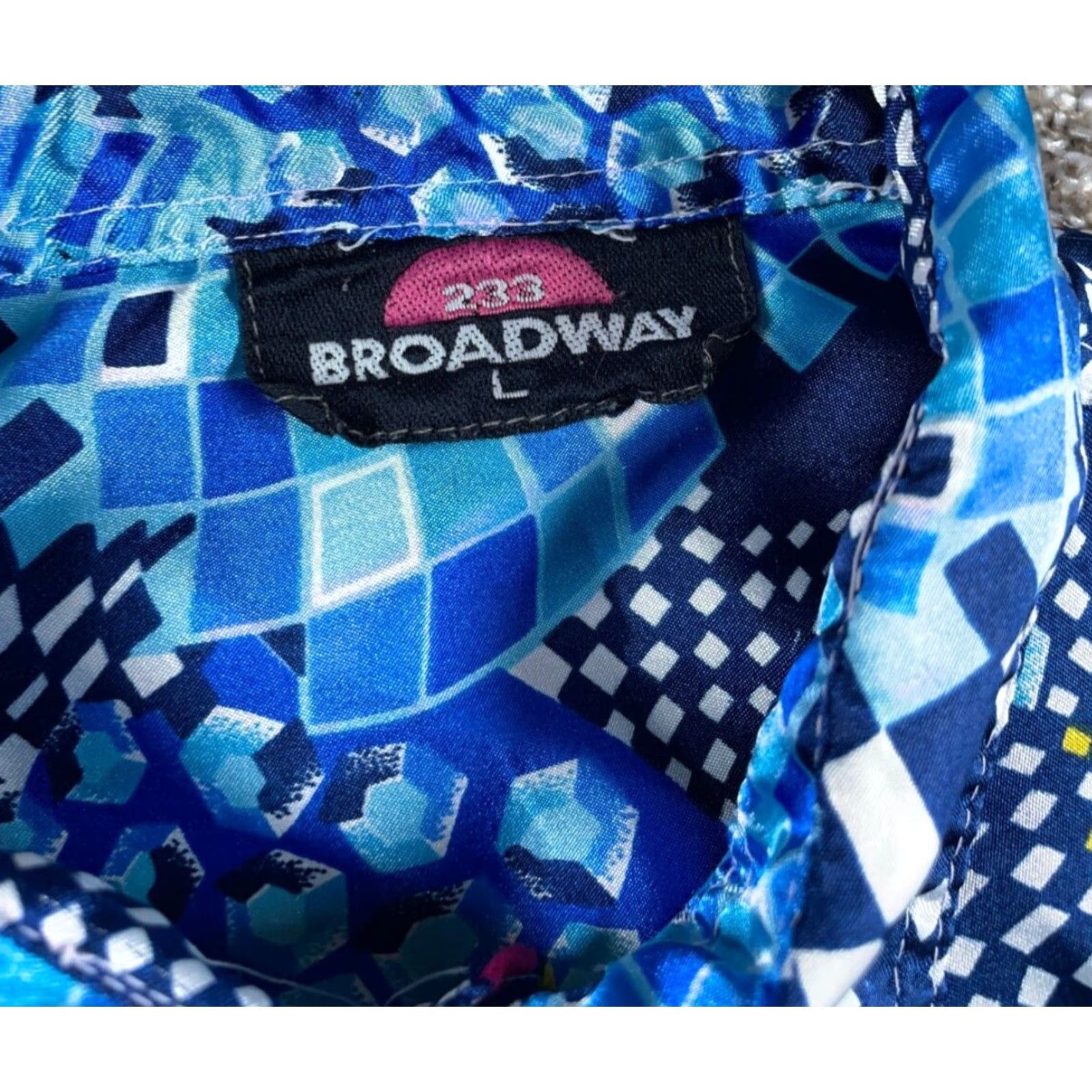 Vintage VINTAGE VTG 233 Broadway Abstract Pattern Shirt Adult Large Blue Disco Hippie Relaxed Size US L / EU 52-54 / 3 - 4 Thumbnail
