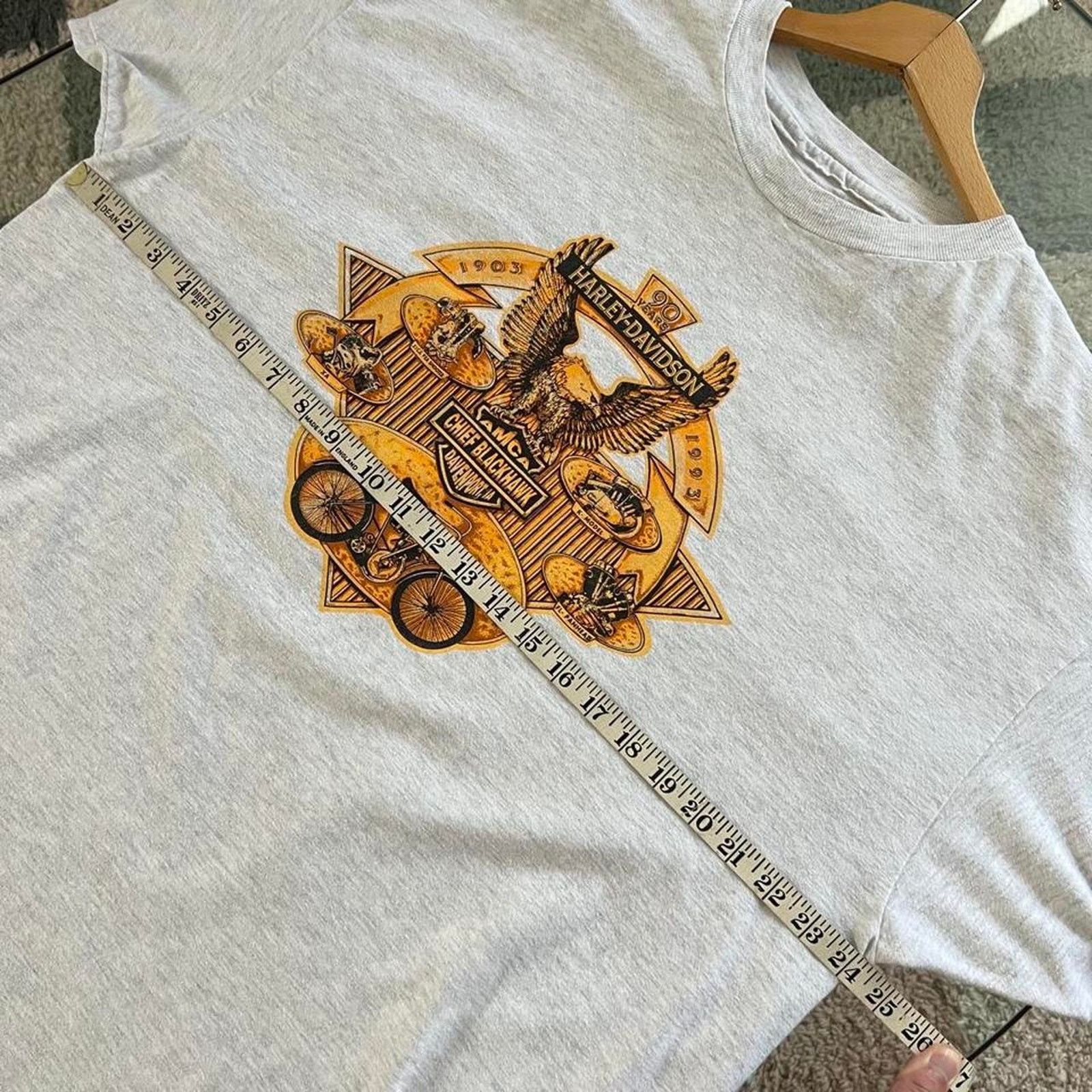 Harley Davidson 90s Harley-Davidson Tee | Chief Blackhawk 90th Anniversary Size US XL / EU 56 / 4 - 7 Thumbnail