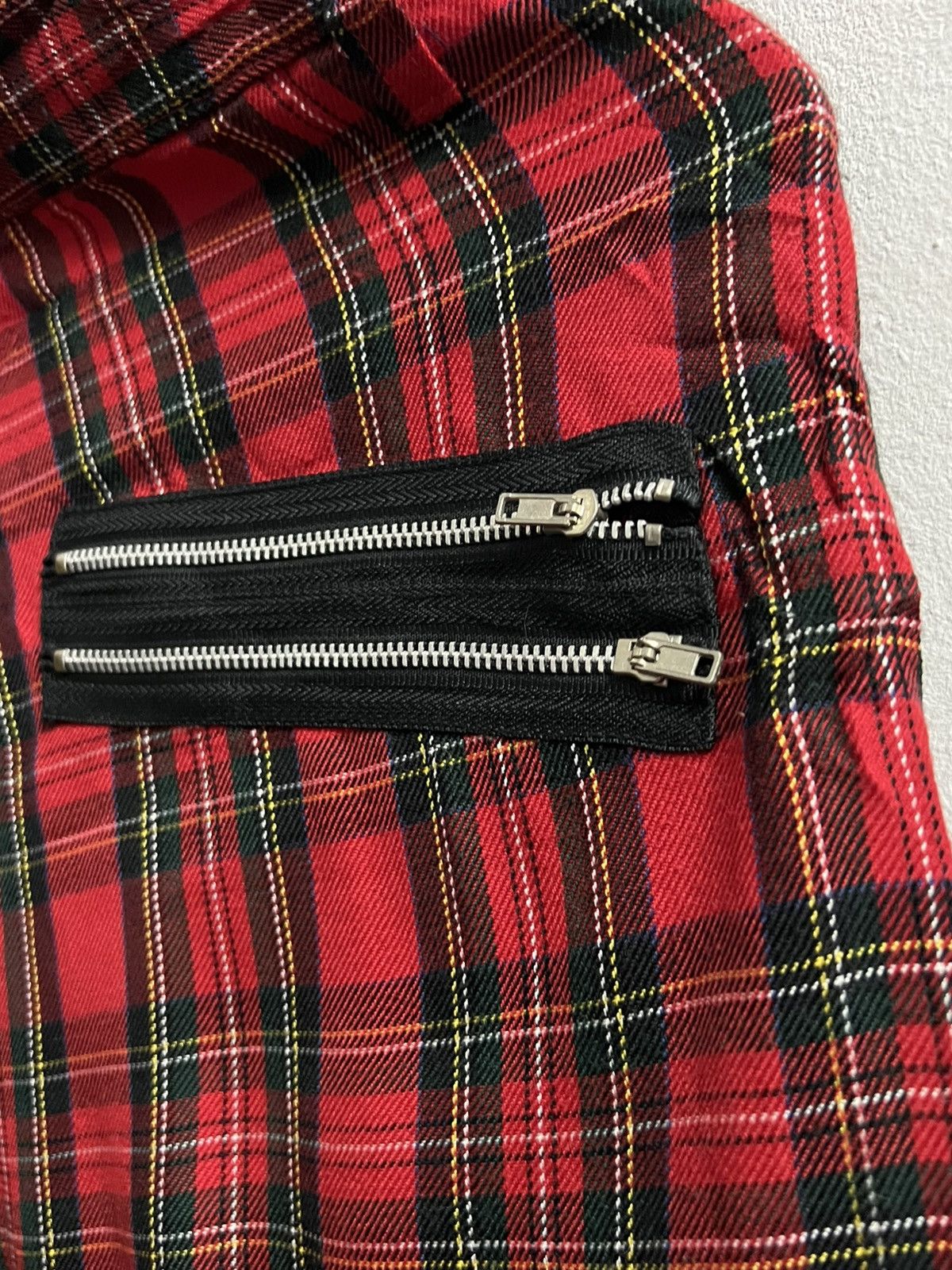 Band Tees × Punk and Yo × Seditionaries Red Tartan Bondage Punk Rock Metal Short Darkwear Pants Size US 29 - 7 Thumbnail