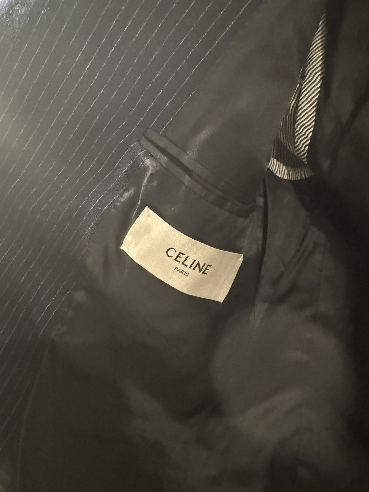 Celine Double breasted Hedi blazer, early Celine years Size 44R - 4 Thumbnail