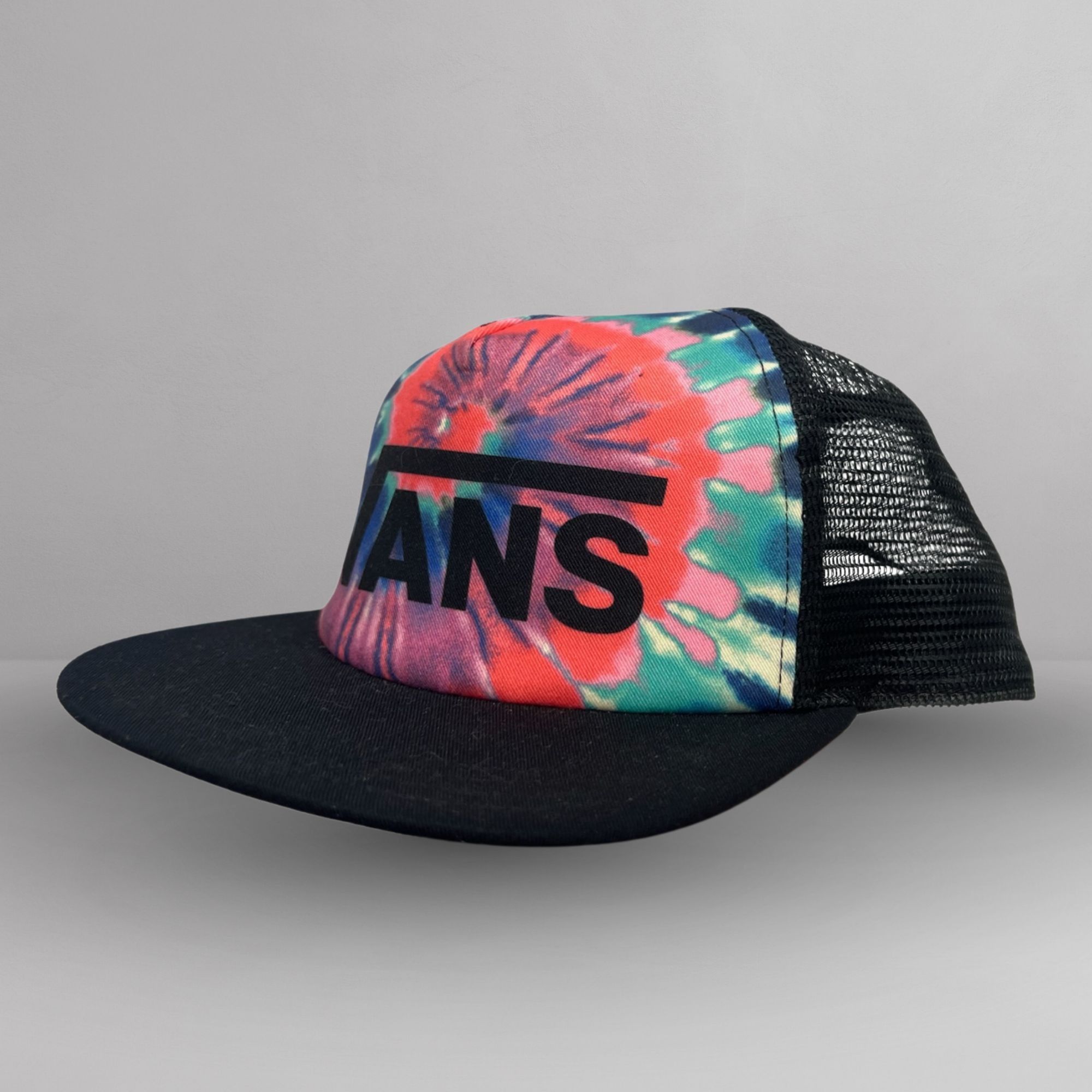 Vans Vans Black Mesh Trucker Hat with Pink Tie Dye – Adjustable S Size ONE SIZE - 4 Thumbnail