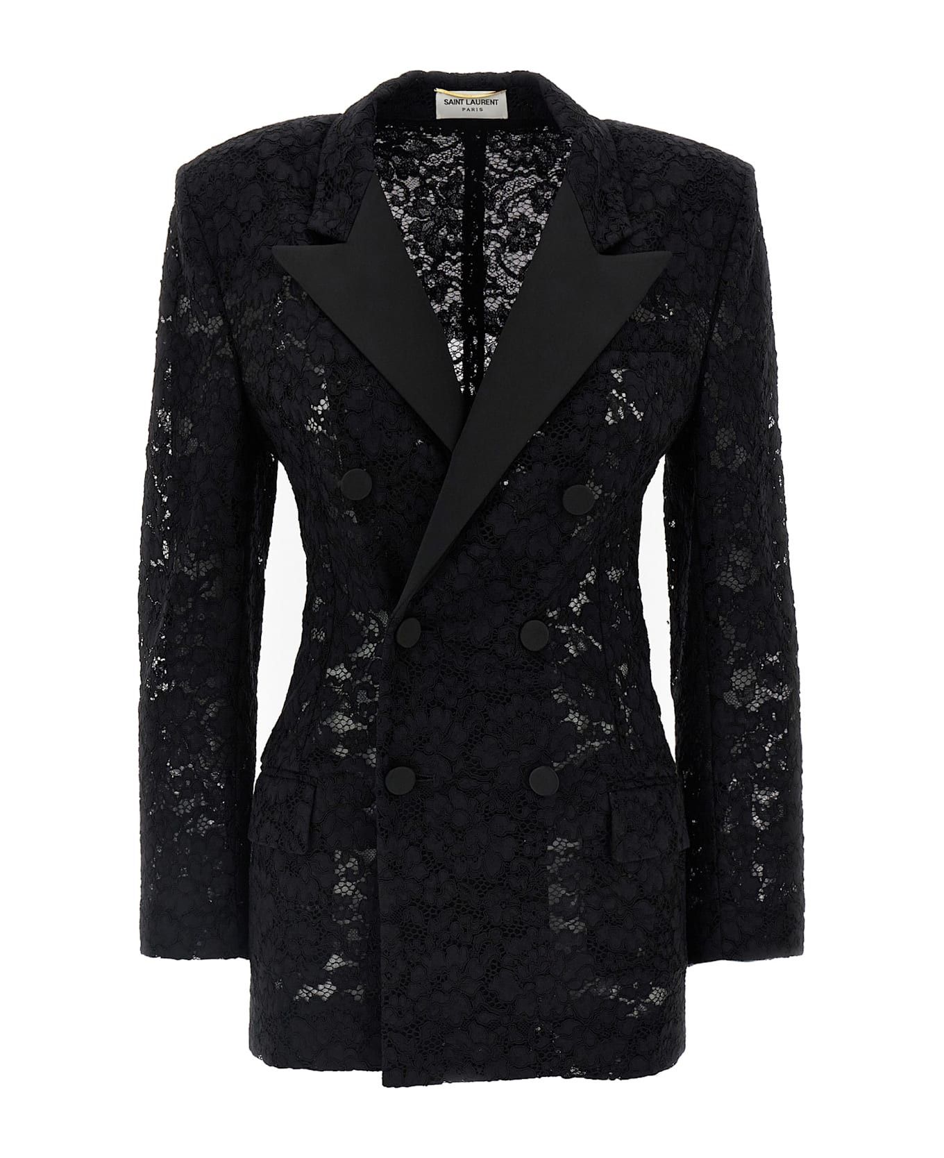 Saint Laurent Paris o1y0126 Blazer in Black Size M / US 6-8 / IT 42-44 - 1 Thumbnail