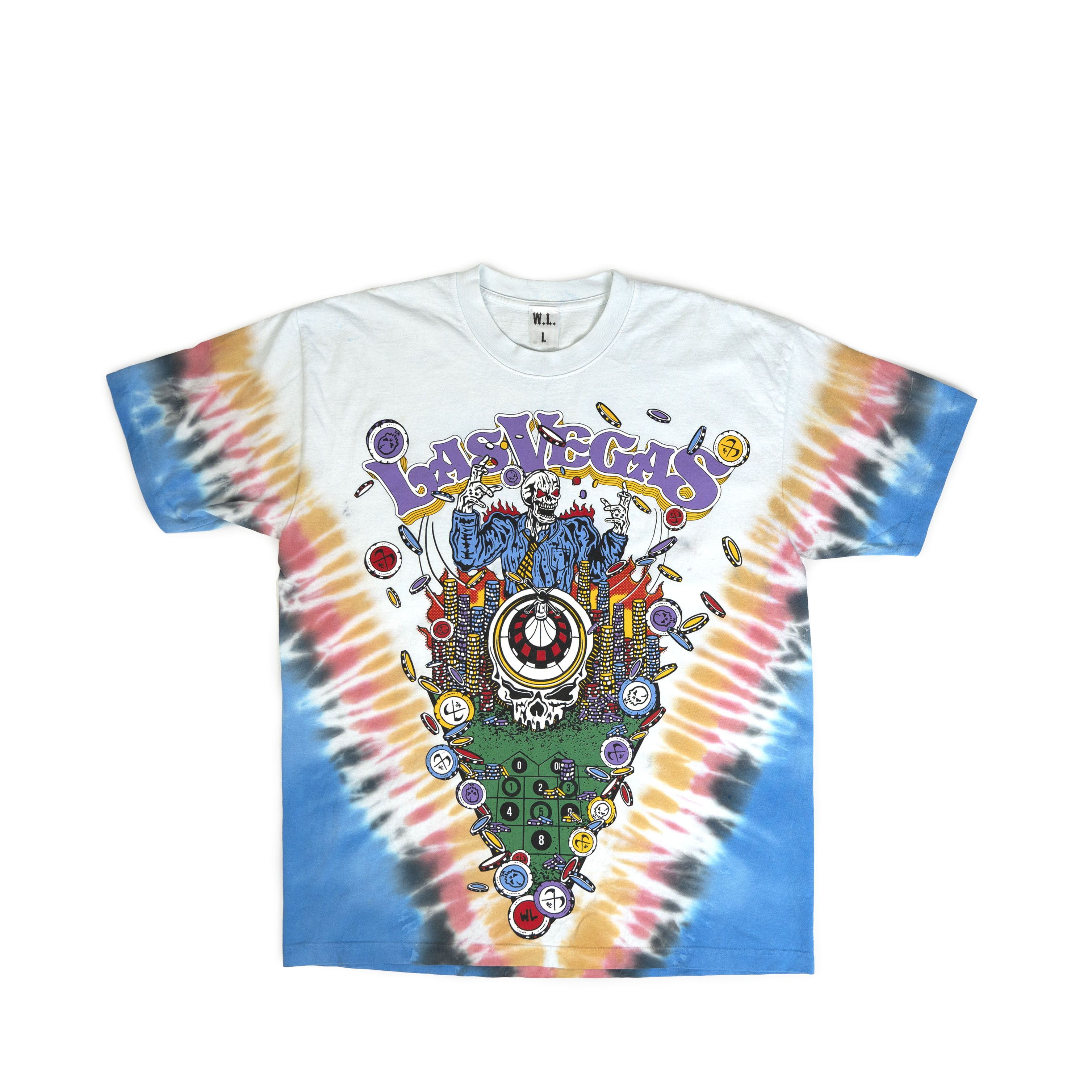 image of Grateful Dead x Warren Lotas Las Vegas Tie Dye Tee Shirt, Men's (Size Large)