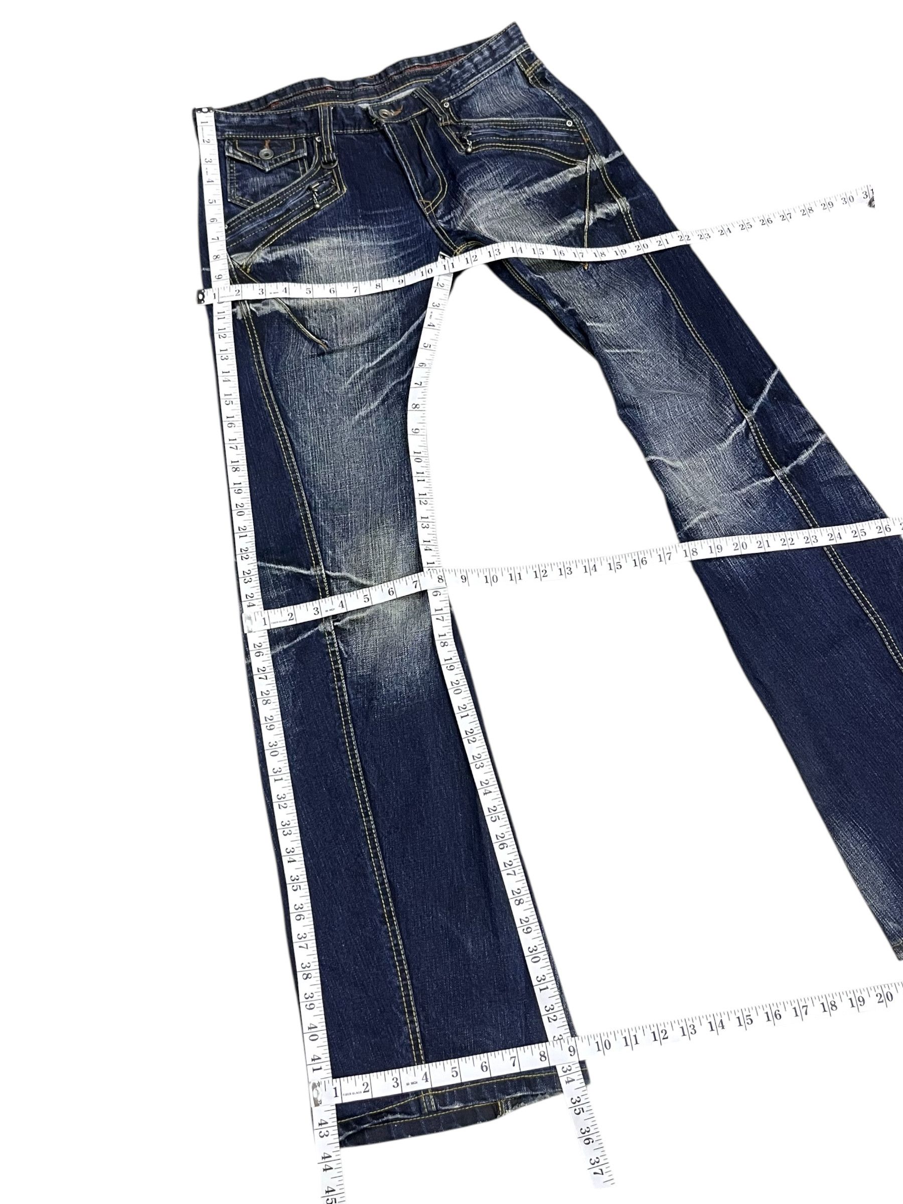 HIDEAWAYS RARE🔥NICOLE CLUB FOR MEN Punk Whiskers Twisted Flare Denim Size US 31 - 13 Thumbnail