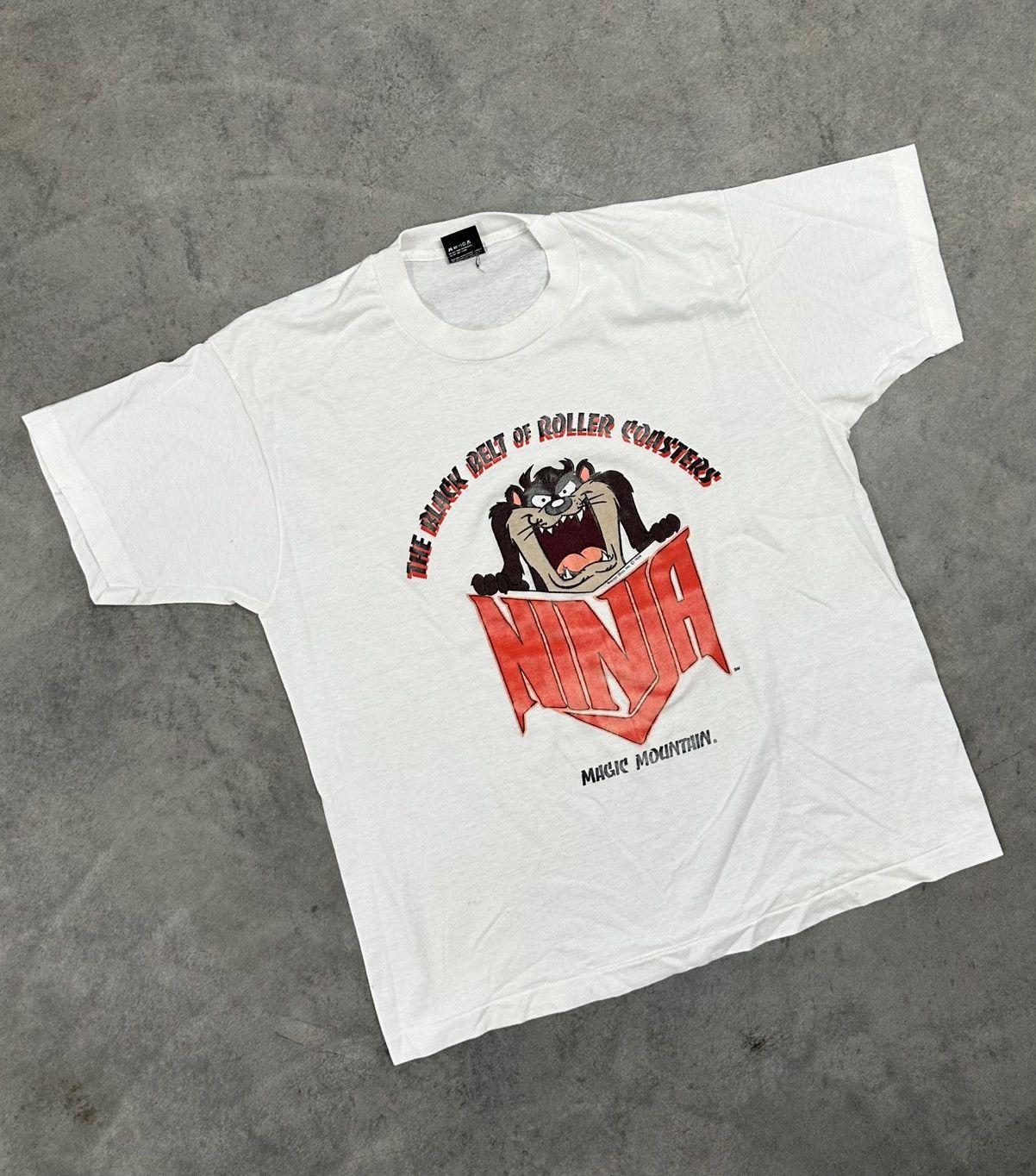 Fruit Of The Loom × Vintage Vintage Taz Rollercoaster Tee Size US XL / EU 56 / 4 - 1 Thumbnail