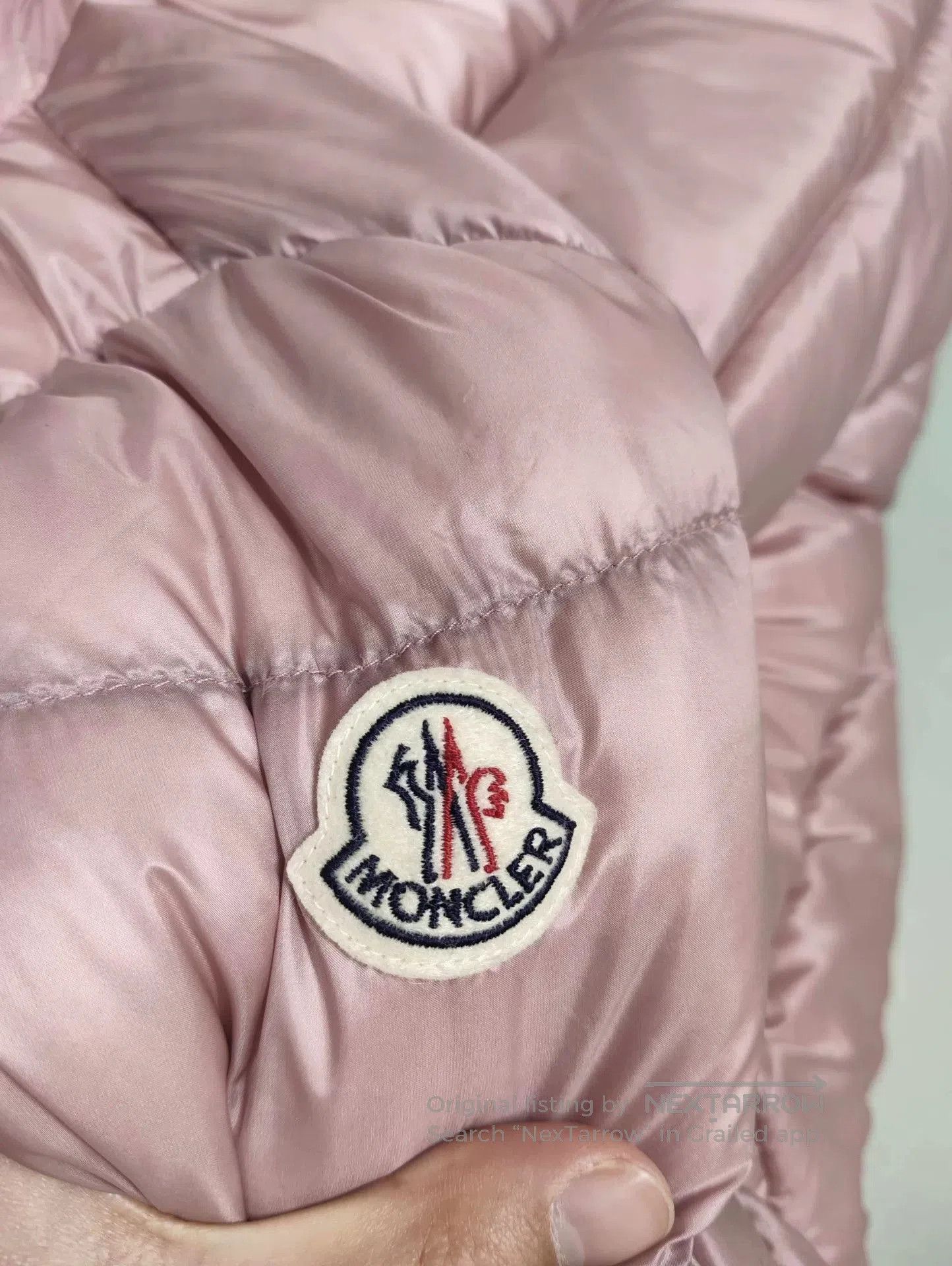 Moncler Moncler Pink Long Hooded Down Jacket. Size M / US 6-8 / IT 42-44 - 7 Thumbnail