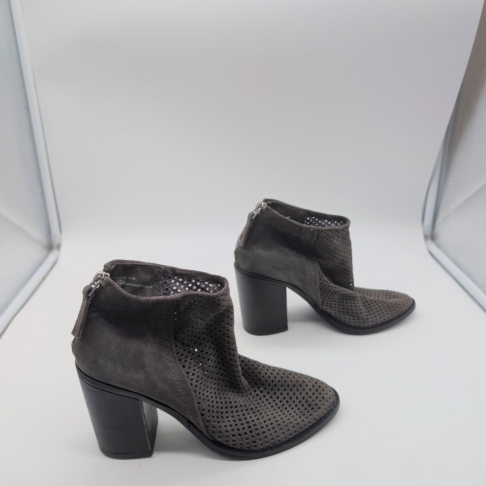 Steve Madden Elegant Grey Cutwork Leather Ankle Boots Steve Madden Rumbl Size US 6.5 / IT 36.5 - 6 Thumbnail