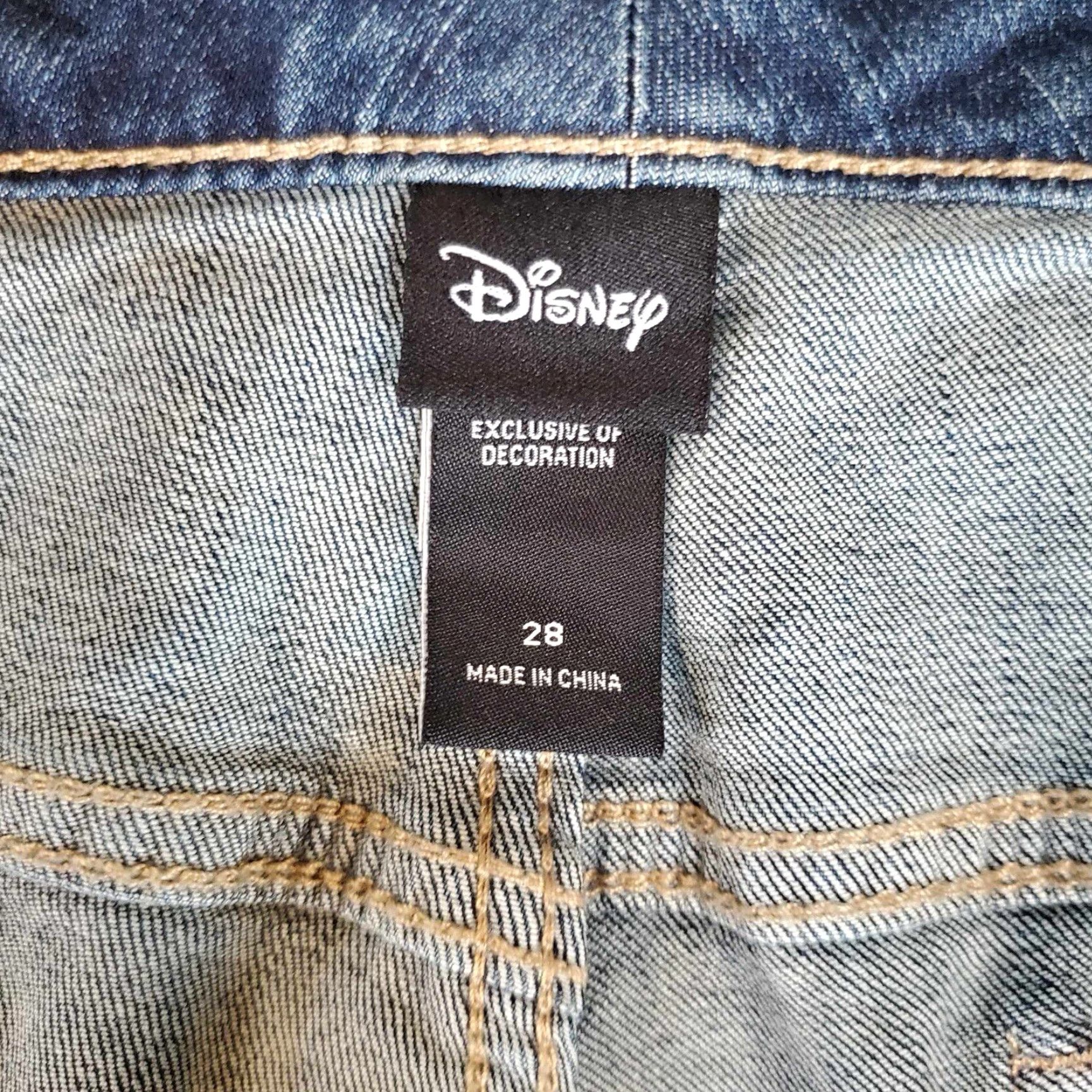 Disney VINTAGE Womens Disney Jeans 28 Capris Mickey Mouse Patches Disney Denim Jeans Womens Size 28 Blue Cotton Blend Denim Size 28" / US 6 / IT 42 - 2 Thumbnail