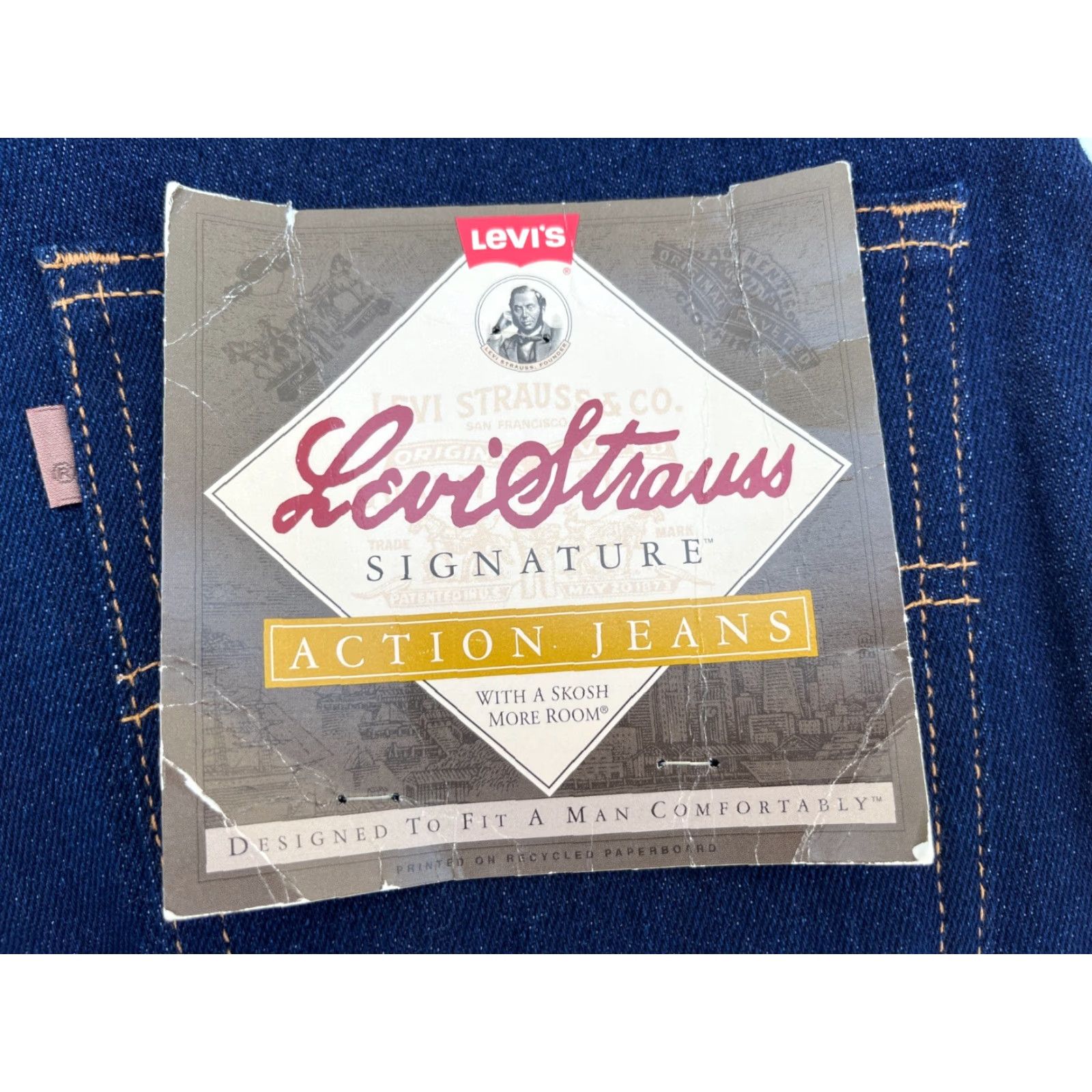 Levi's VINTAGE Levi's Signature Action Jeans J.Curve Design Made in USA 38x30 Mens Jeans Blue 5-Pocket USA 90s Style Straight Size US 38 / EU 54 - 6 Thumbnail