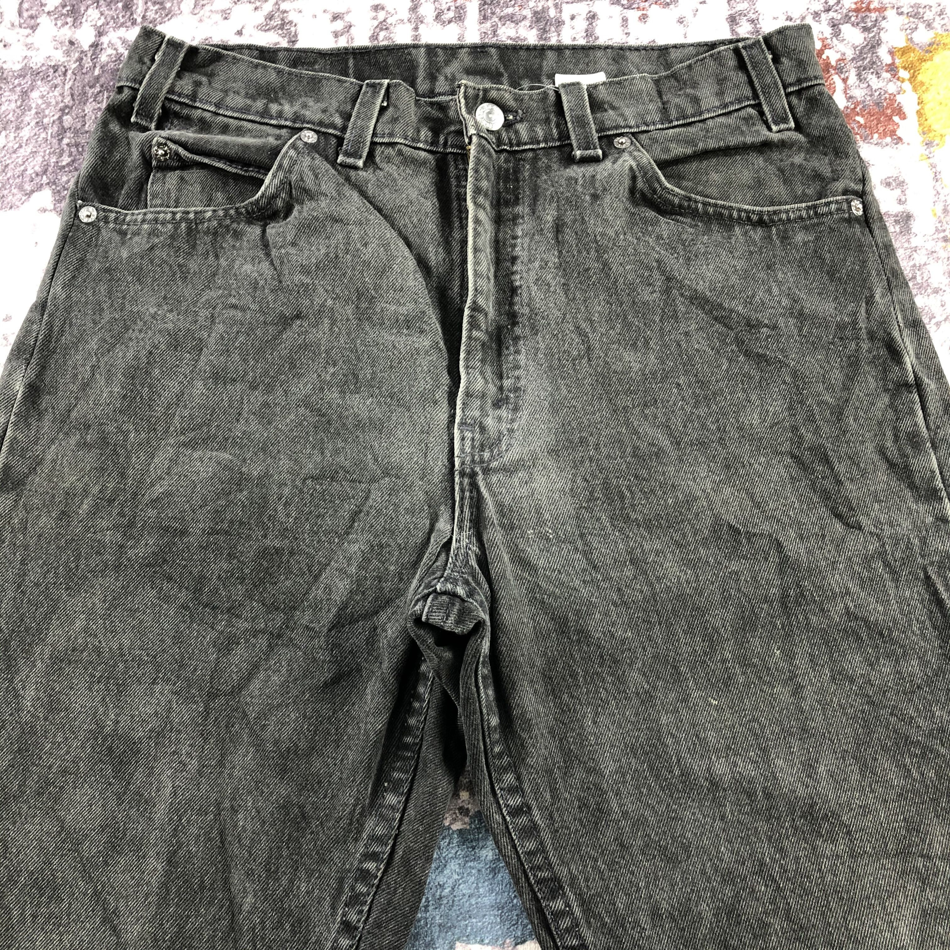 Levi's Vintage 90s Faded Black Levis 505 Orange Tab Jeans-JM3017 Size US 33 - 3 Thumbnail