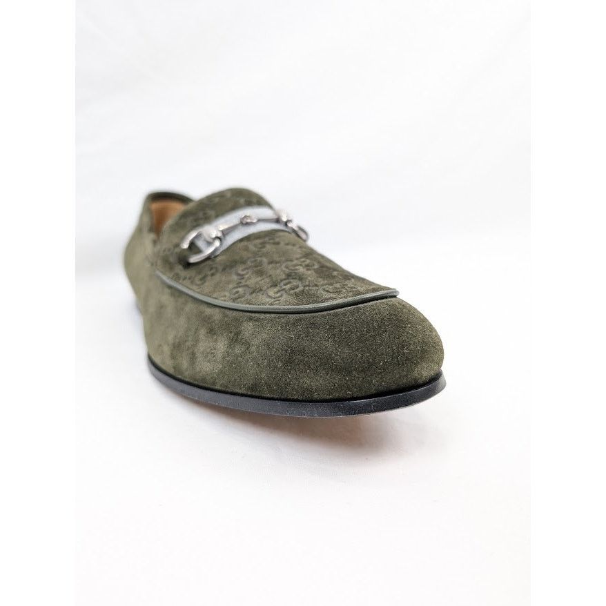 Gucci o1rshd1 Luxury Suede Loafers in Violet Green Size US 9 / EU 42 - 7 Thumbnail