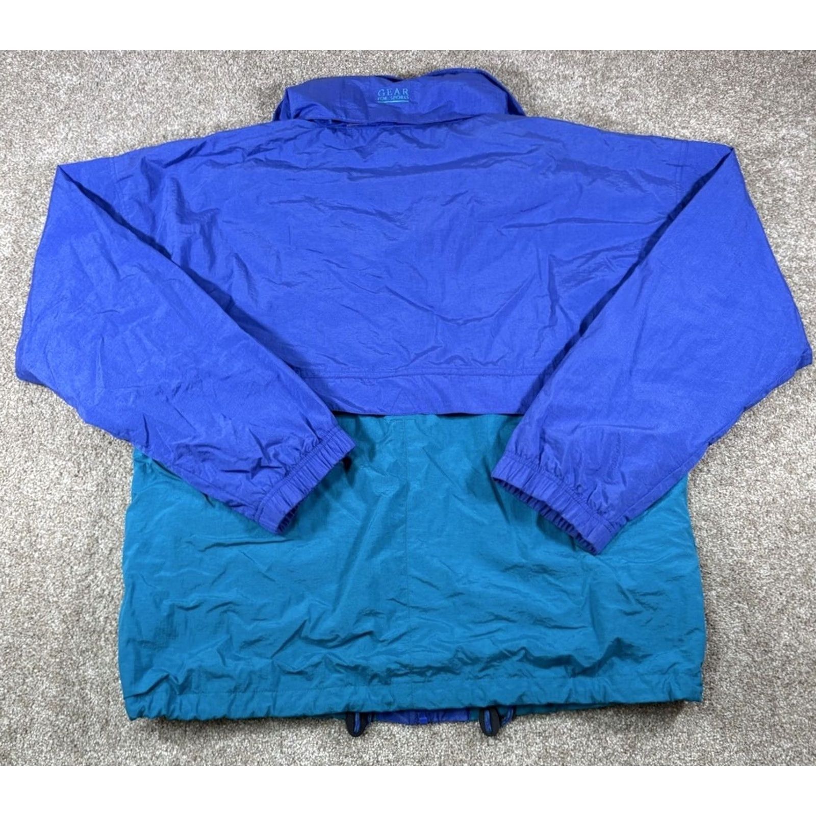 Etro VINTAGE Empress Casino Jacket Turquoise Retro W/ Zippered Hood • Adult Size XL Mens Womens Unisex Adults 90s 80s USA Logo Embroidered Full Zip Jacket Size US XL / EU 56 / 4 - 7 Thumbnail