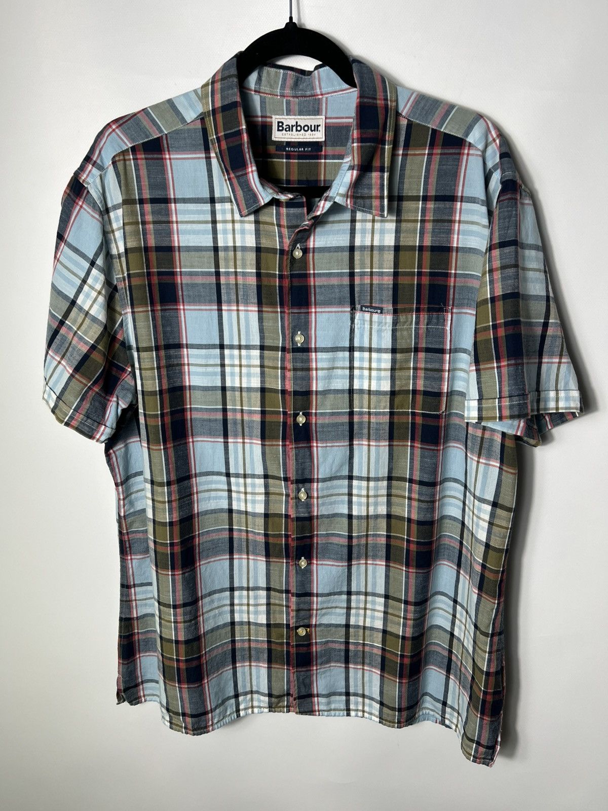 Barbour Vintage Barbour Bruno Madras Check Button Up Shirt Size US XL / EU 56 / 4 - 1 Thumbnail