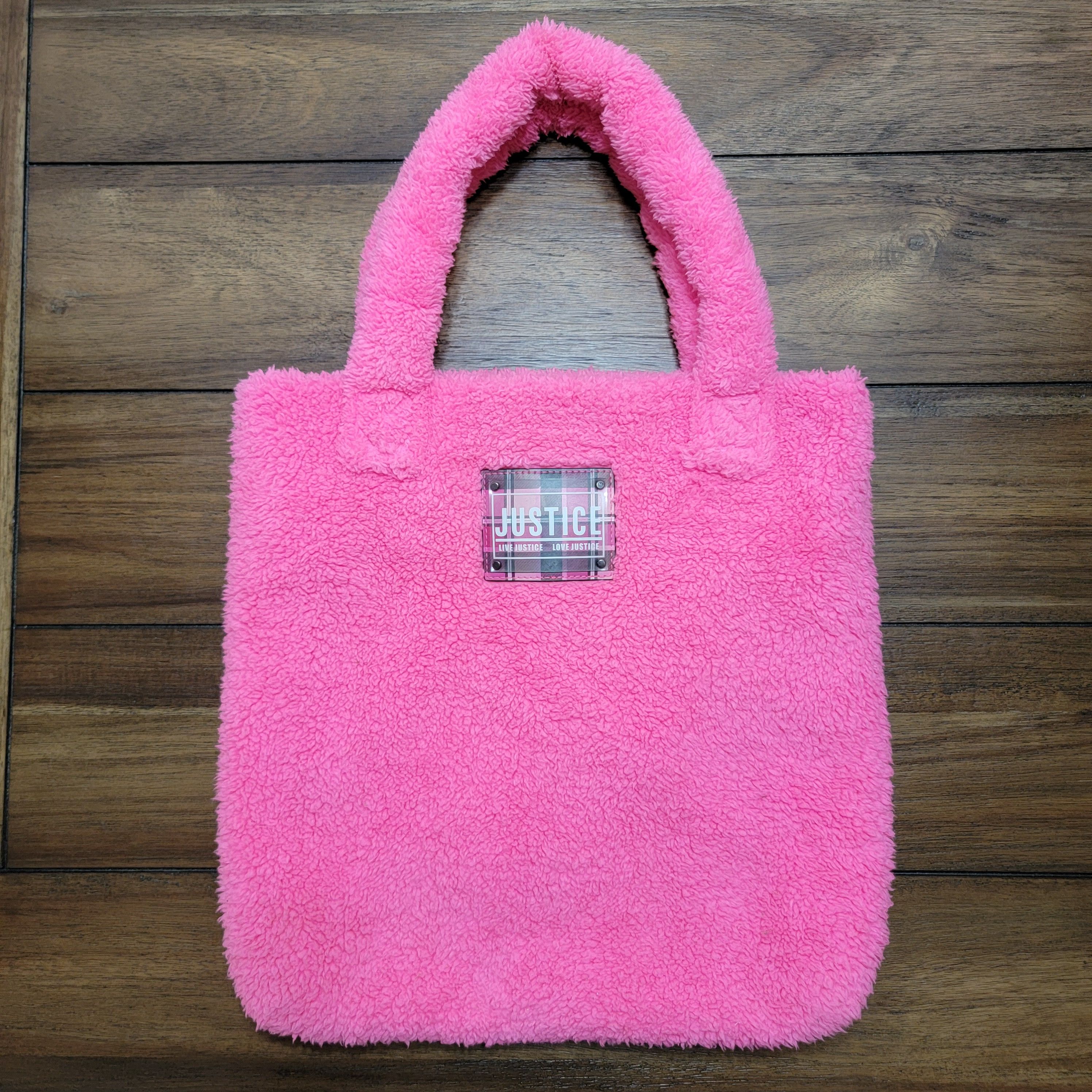 Other Justice Neon Pink Sherpa Tote / Bag Size ONE SIZE - 1 Thumbnail