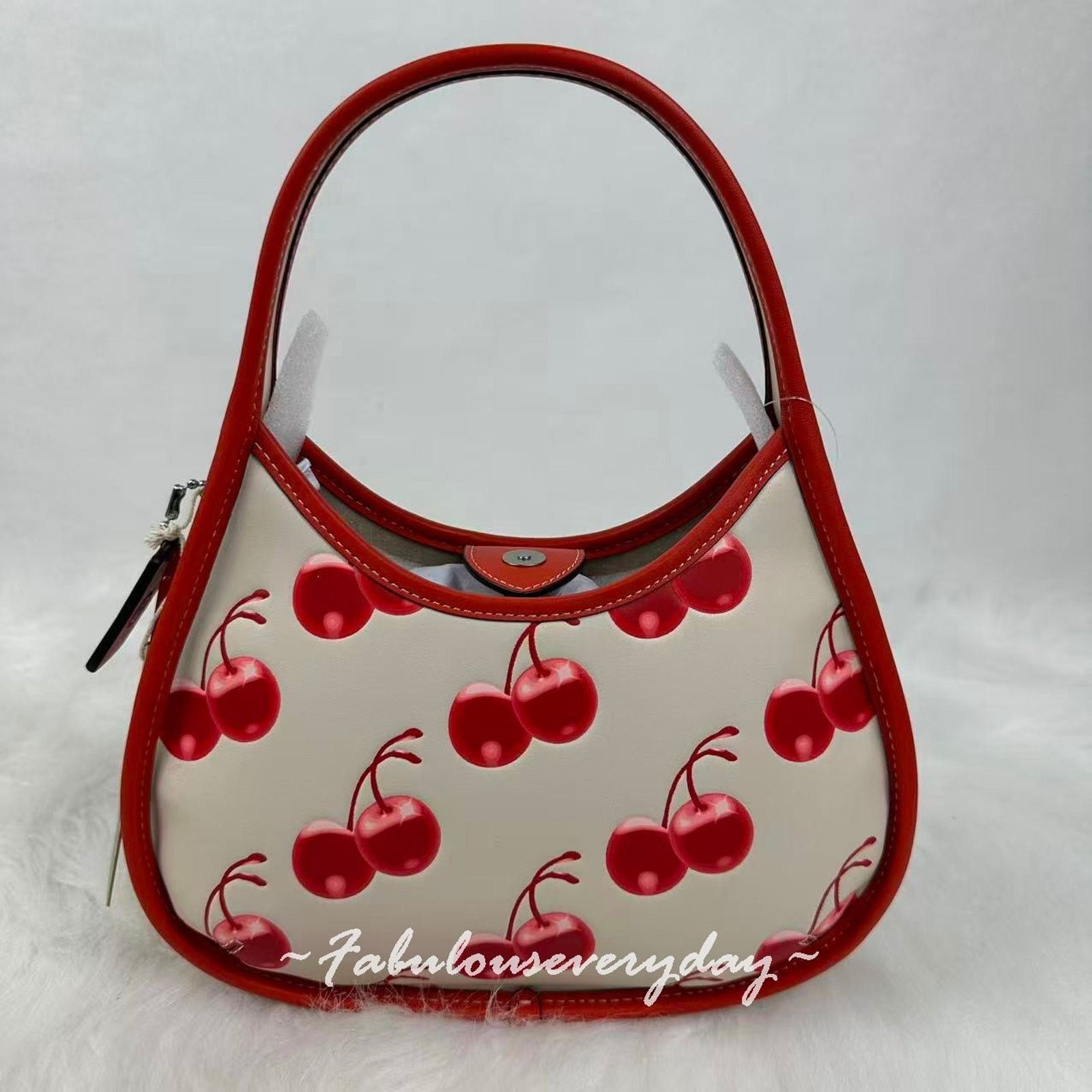Coach COACH Ergo Bag In Coachtopia Leather With Cherry Print Cloud Size ONE SIZE - 4 Thumbnail