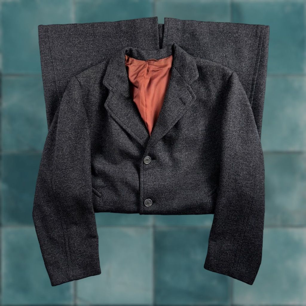 Vintage VINTAGE 1940s UK Wool Overcoat Mens Size 44 Long Gray City Classic Cold Weather Size US S / EU 44-46 / 1 - 1 Thumbnail
