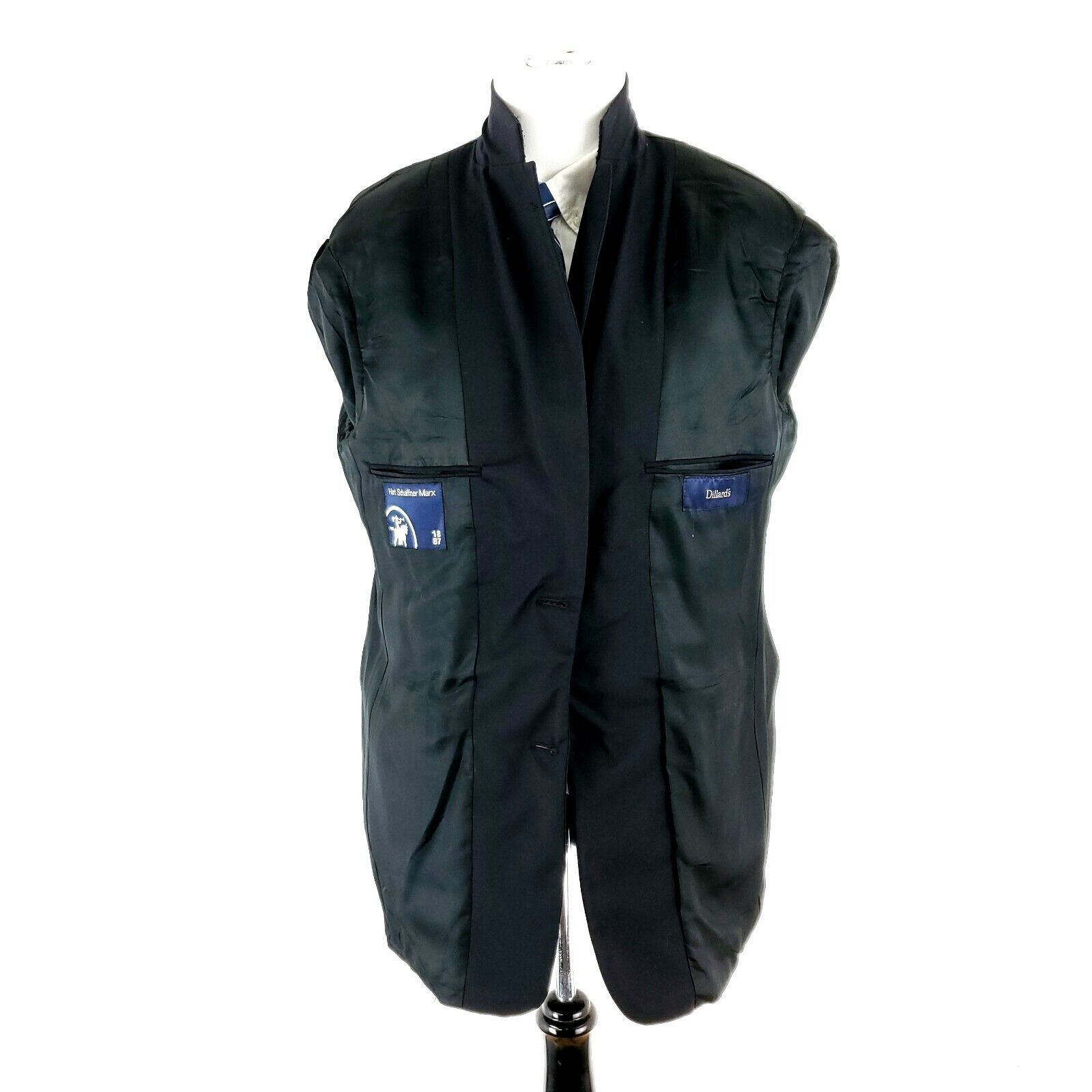 Hart Schaffner Marx Hart Schaffner Marx 1887 Wool 2 Silver Button Blazer 40R Bla Size 40R - 10 Thumbnail