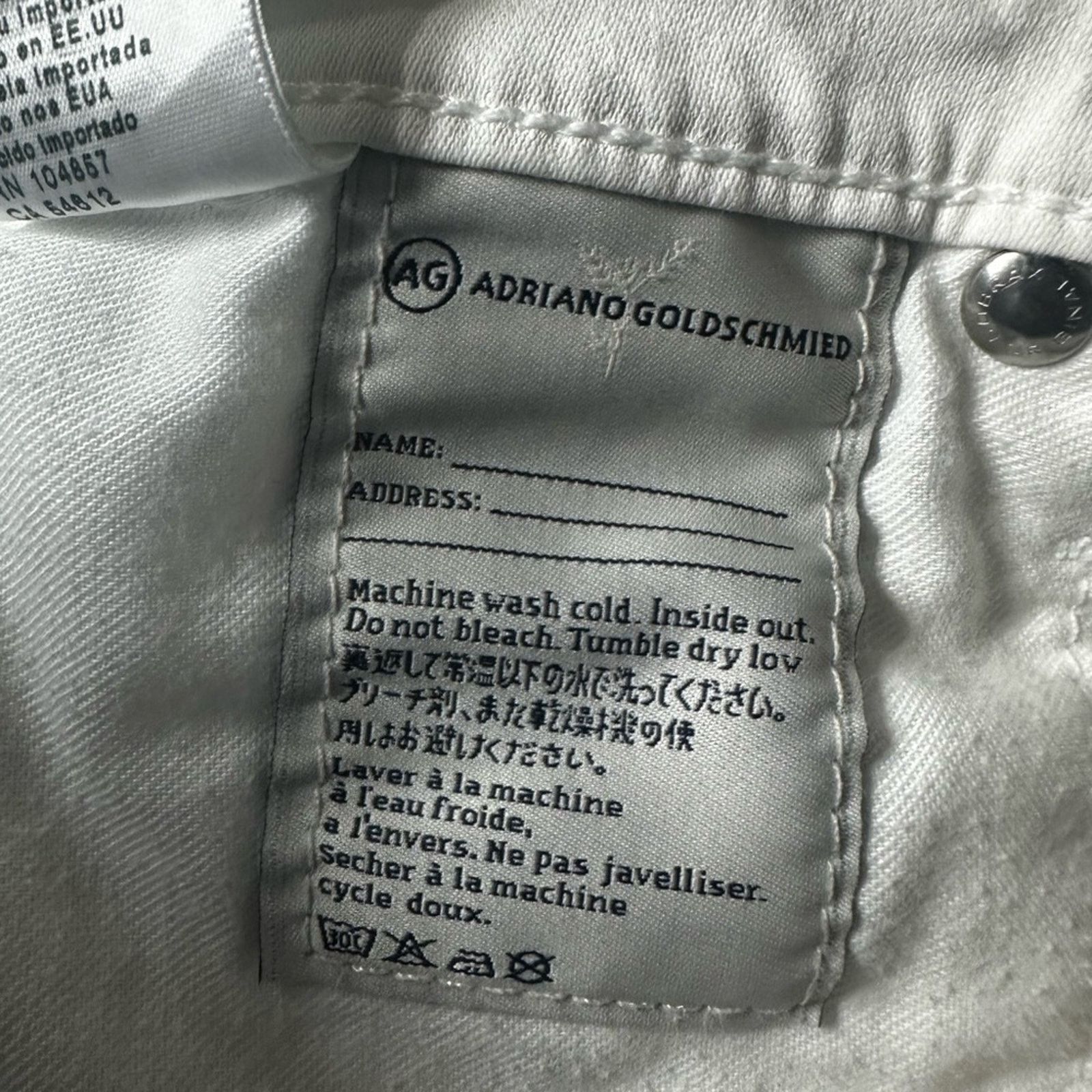 AG Adriano Goldschmied Adriano Goldschmied White Super Skinny Ankle Jeans Size 26" / US 2 / IT 38 - 10 Thumbnail