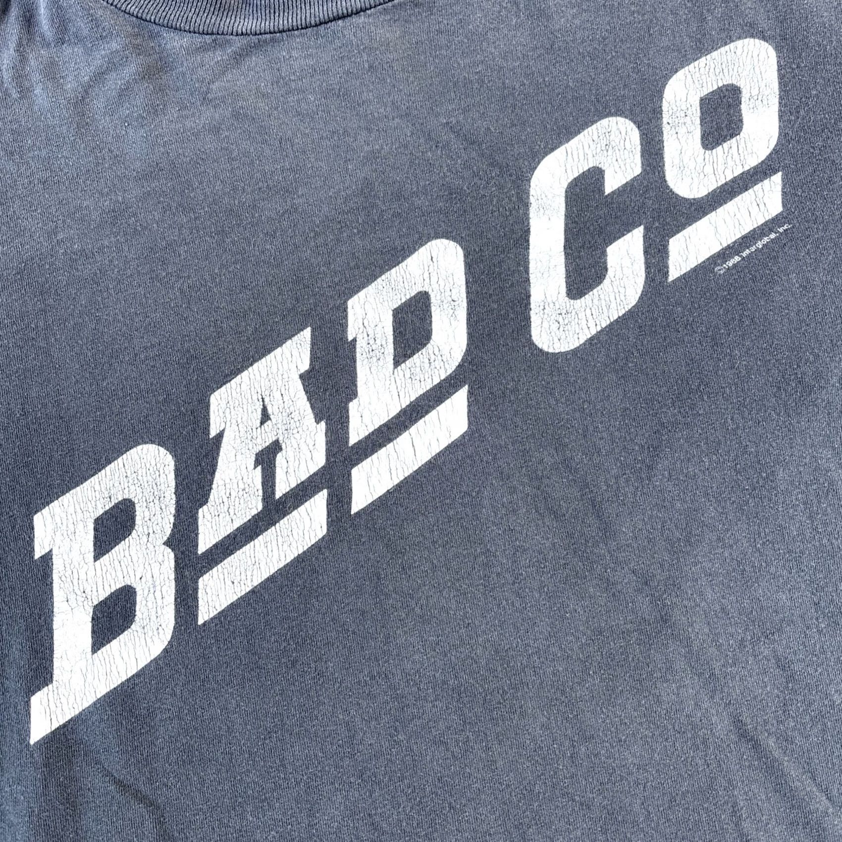 Hanes VINTAGE Hanes L T-Shirt Bad Company Company Of Strangers Tour 80s 90s Band Winterland Mens Gray 1990s Size US L / EU 52-54 / 3 - 6 Thumbnail
