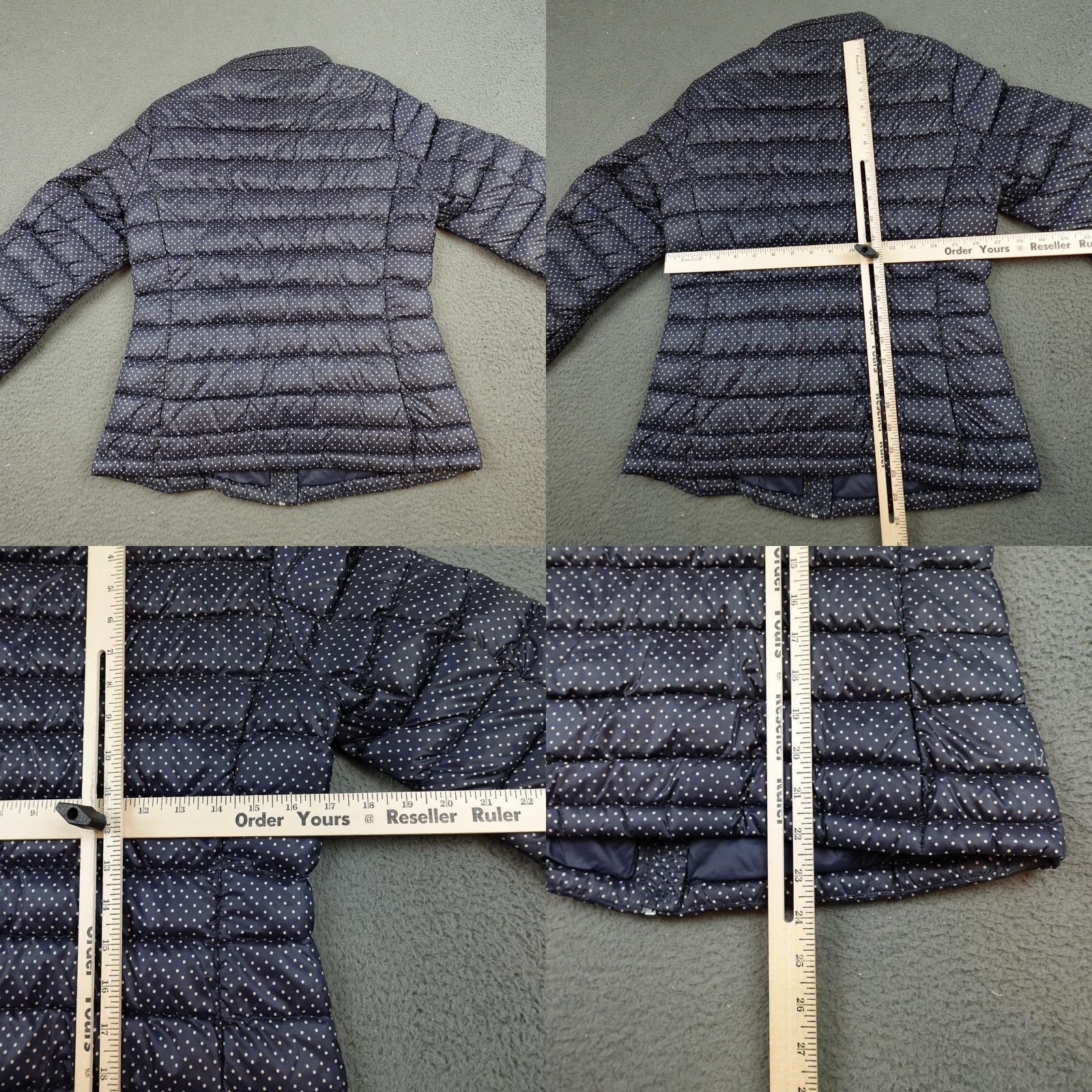 Tommy Hilfiger Tommy Hilfiger Jacket Womens Small Blue Polka Dot Down Puffer Zip Lightweight Size S / US 4 / IT 40 - 8 Thumbnail
