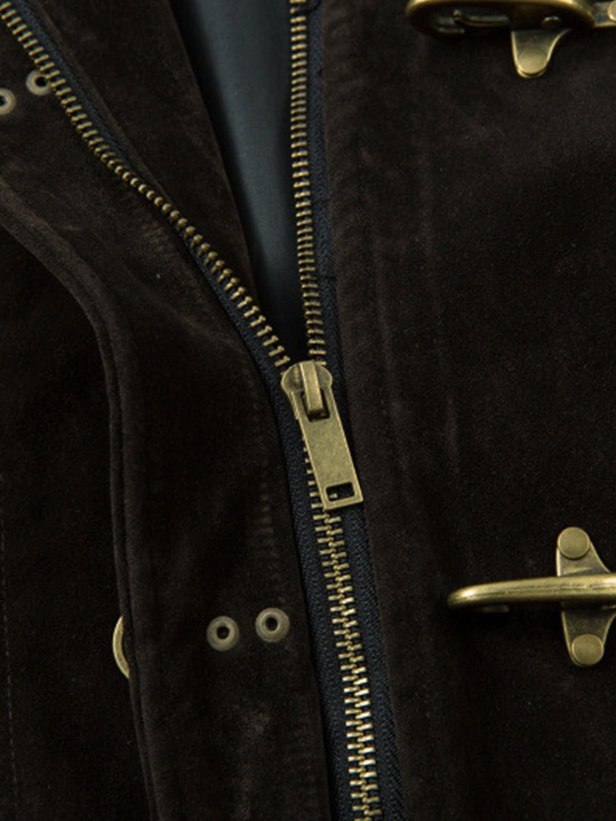 Japanese Brand Fireman Clasp Suede Lapel Bomber Jacket Size US L / EU 52-54 / 3 - 11 Thumbnail