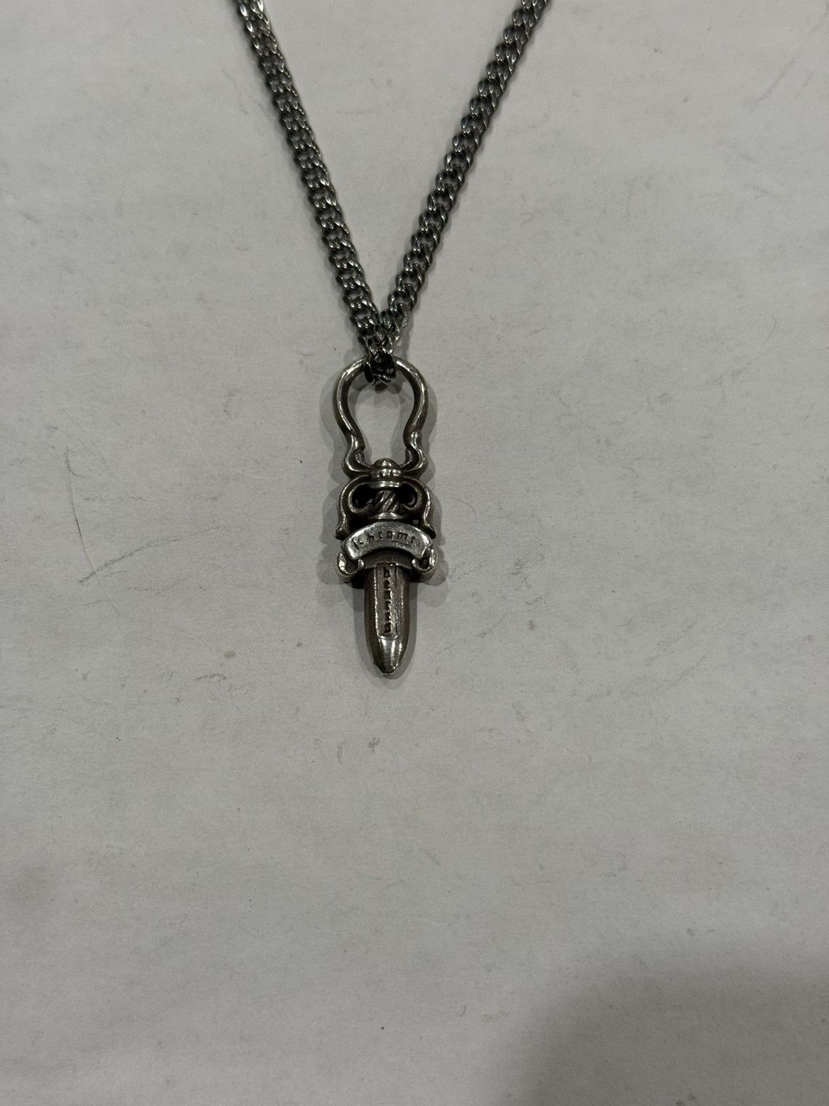 Chrome Hearts Chrome Hearts Dagger Pendant Silver Cuban Chain Necklace 925 Size ONE SIZE - 8 Thumbnail