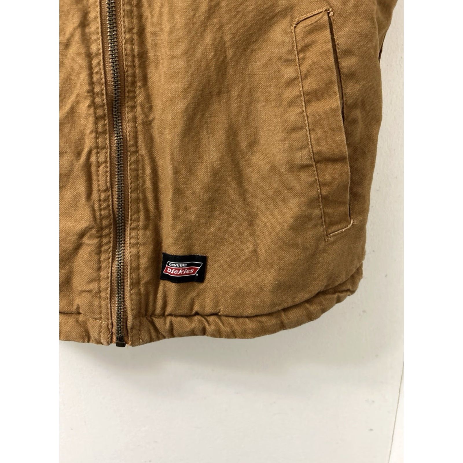 Dickies Dickies Vest Mens Small Brown Duck Canvas Full Zip Pockets Sherpa Lined Workwear Jacket/Coat Size US S / EU 44-46 / 1 - 5 Thumbnail