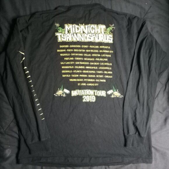 Band Tees Midnight Tyrannosaurus Mutation Tour Long Sleeve T-Shirt Size US XL / EU 56 / 4 - 5 Thumbnail