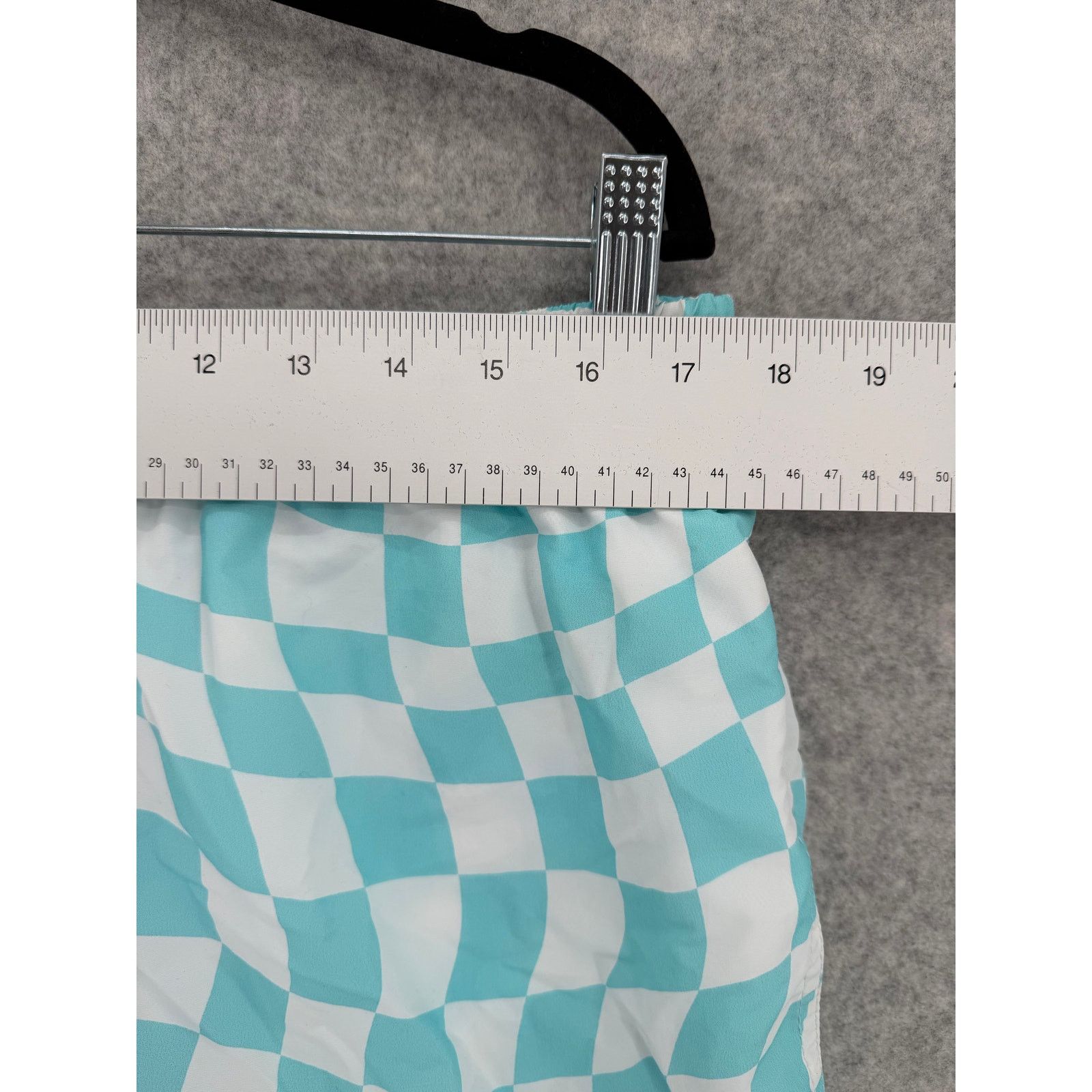 Solid & Striped NWT Bloomie's x Solid & Striped Cyan Wavy Check Swim Trunks Size US 35 - 8 Thumbnail