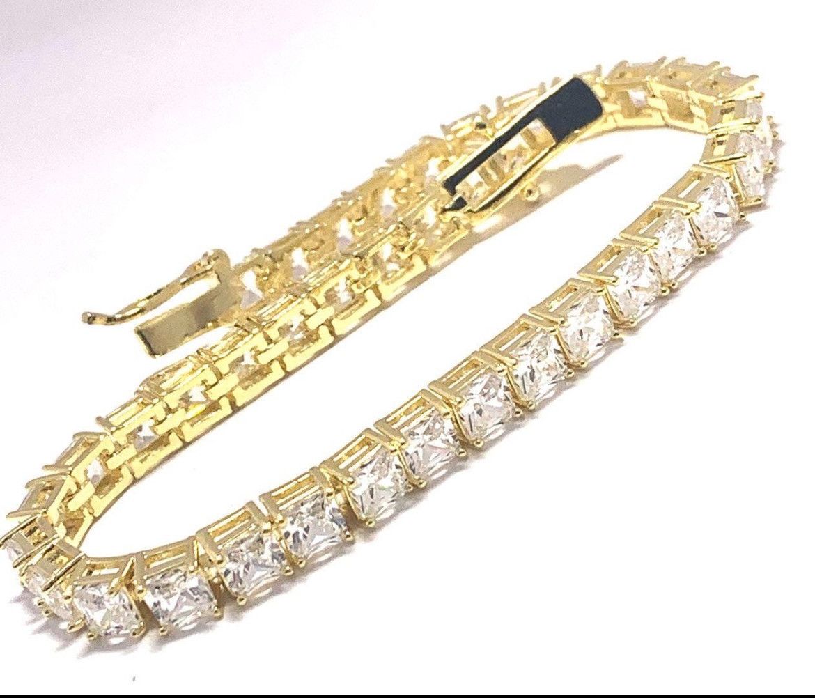 Other 7.00ctw VVS-F Diamond Tennis Bracelet 7” Statement Bracelet Size ONE SIZE - 2 Thumbnail