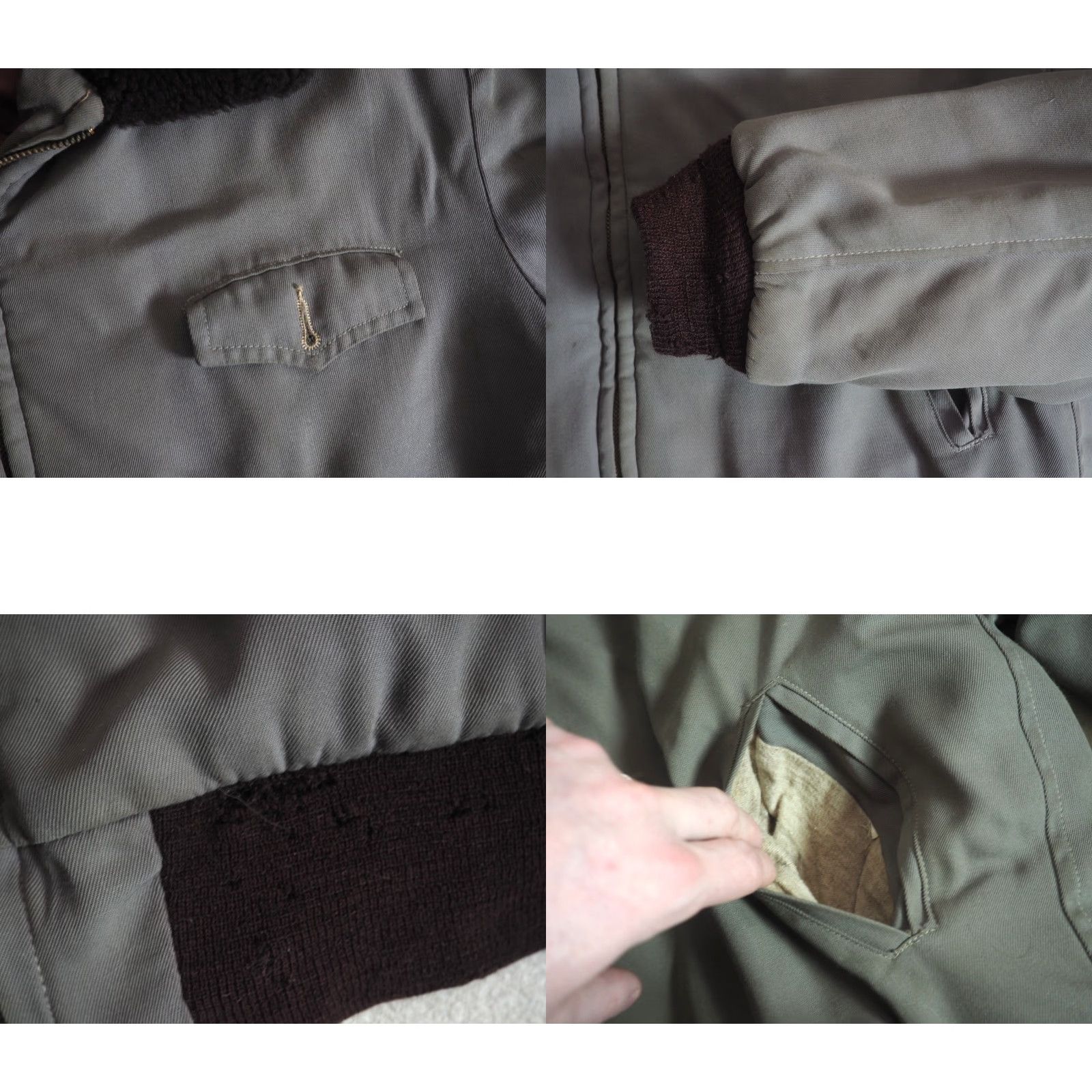 Vintage VINTAGE Gray Brown Gabardine Rockabilly Conmar Zip Crop Bomber Jacket Mens L Size US L / EU 52-54 / 3 - 8 Thumbnail