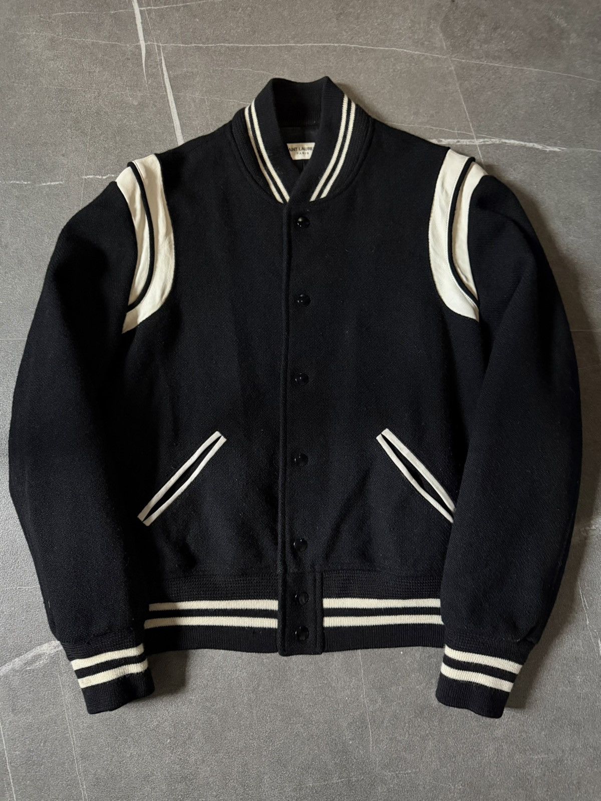 Saint Laurent Paris Saint Laurent Black Wool Teddy Jacket Size US M / EU 48-50 / 2 - 2 Thumbnail