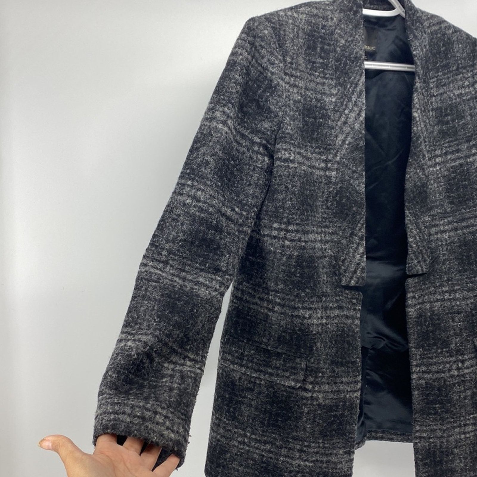Banana Republic Banana Republic plaid wool blend open front longline sz 6 Size M / US 6-8 / IT 42-44 - 5 Thumbnail