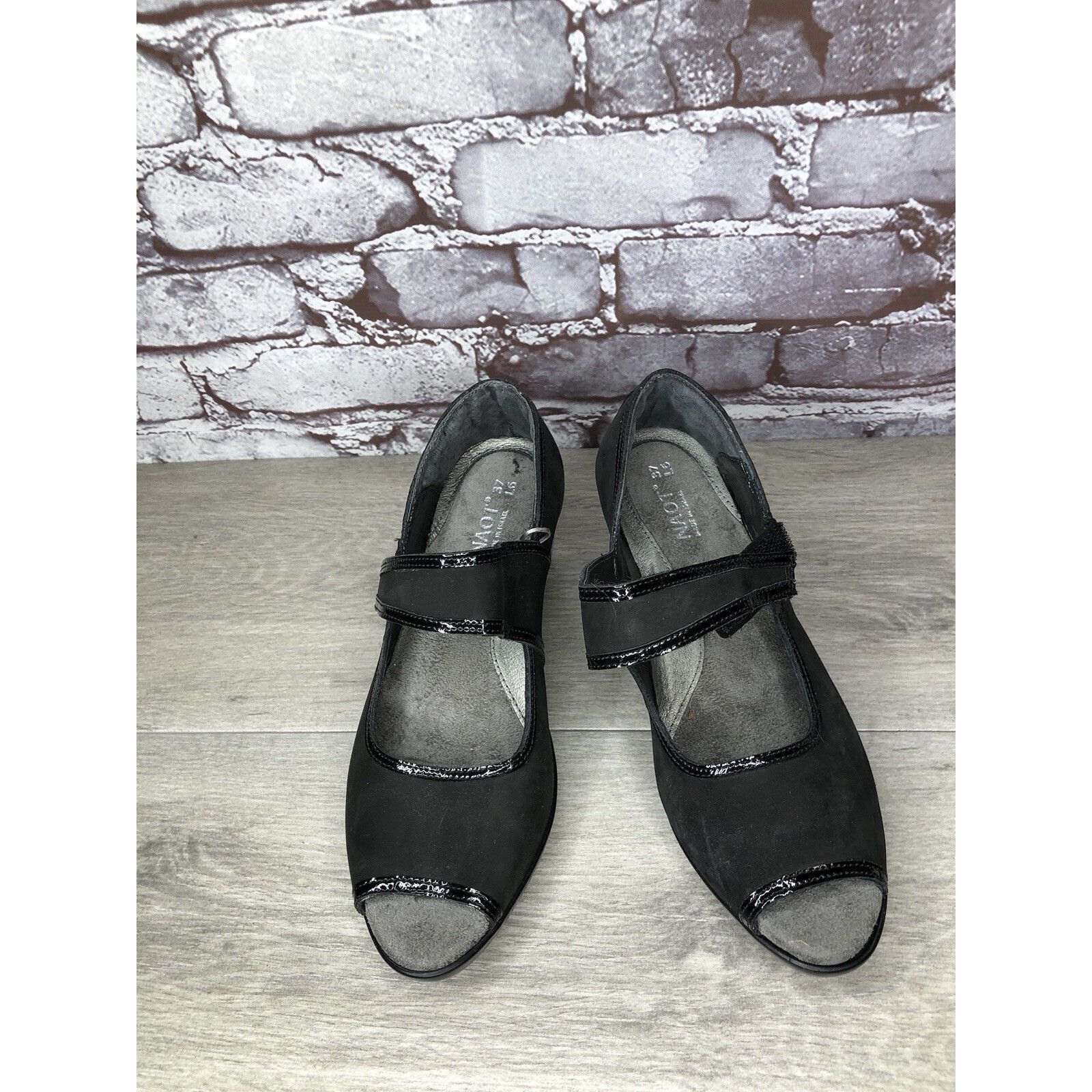 Other Naot Black Nubuck Leather MaryJane Heel Shoes Women Sz 37EU Size US 6.5 / IT 36.5 - 10 Thumbnail