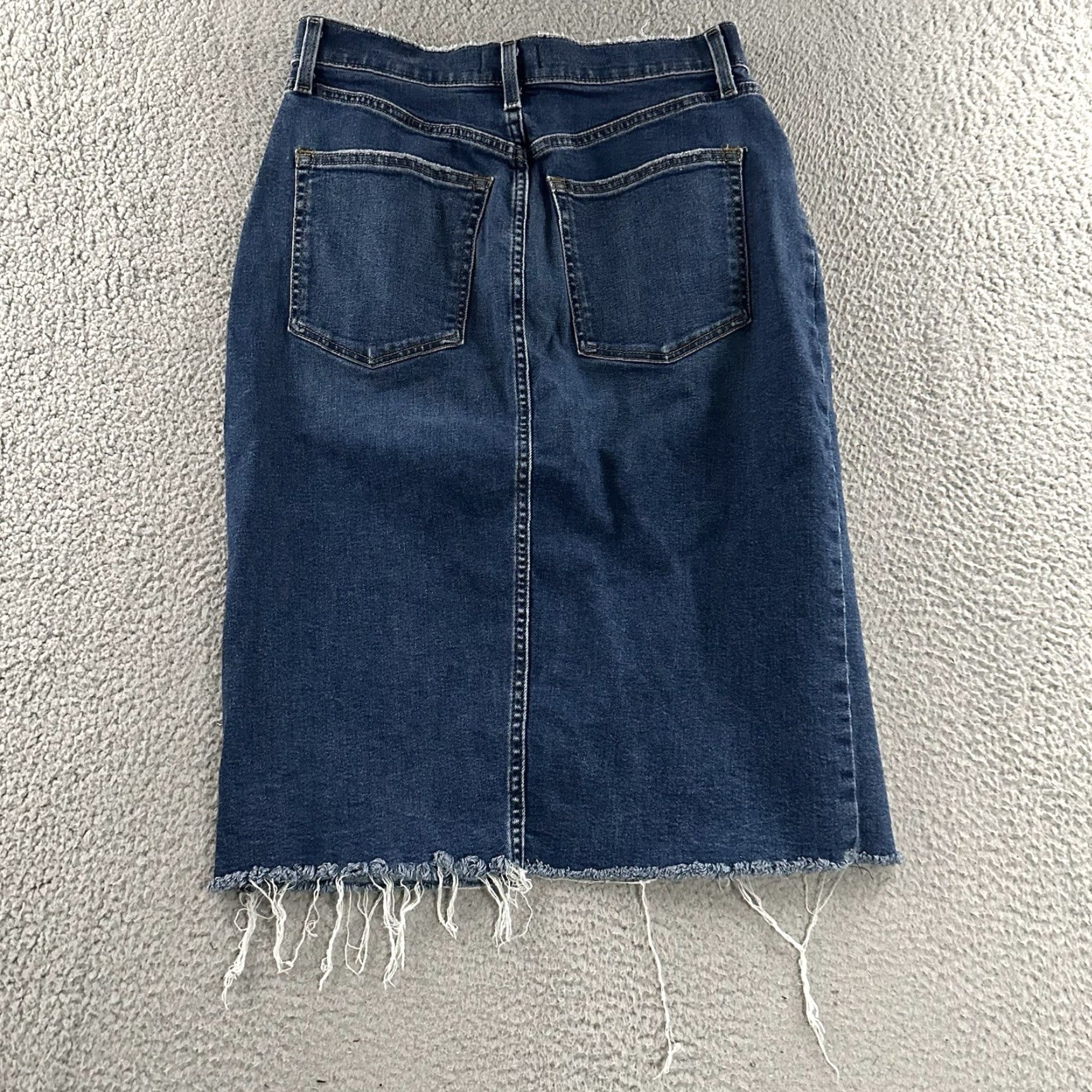 Abercrombie & Fitch Abercrombie & Fitch Womens Skirt Denim Blue 10 Knee Length Cotton Spandex Stretch Pencil Straight Vintage? Size 32" / US 10 / IT 46 - 7 Thumbnail