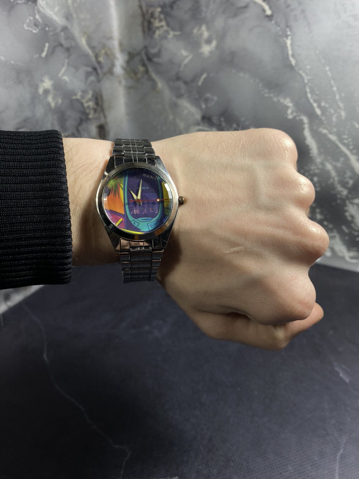 Japanese Brand Vintage Futuristic Quartz Watch with New Strap Size ONE SIZE - 6 Thumbnail