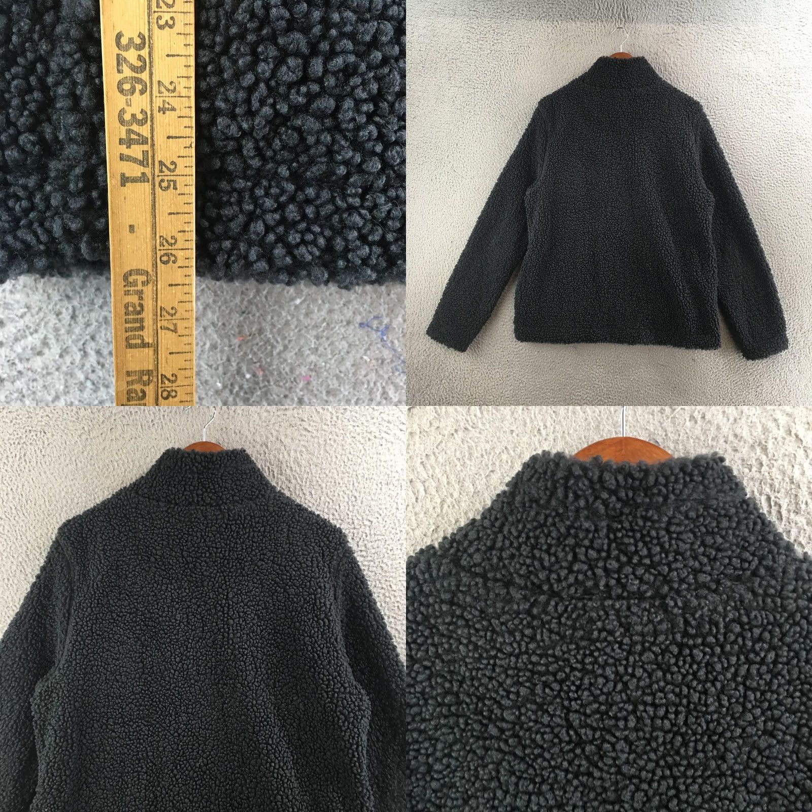 H&M H&M Jacket Mens Large Black Sherpa Fleece Full Zip Long Sleeve Regular Fit Size US L / EU 52-54 / 3 - 8 Thumbnail