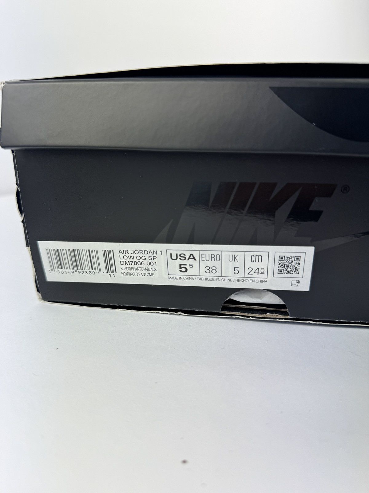 Jordan Brand × Travis Scott JORDAN 1 RETRO LOW TRAVIS SCOTT BLACK PHANTOM SNEAKERS Size US 5.5 / EU 38 - 15 Thumbnail